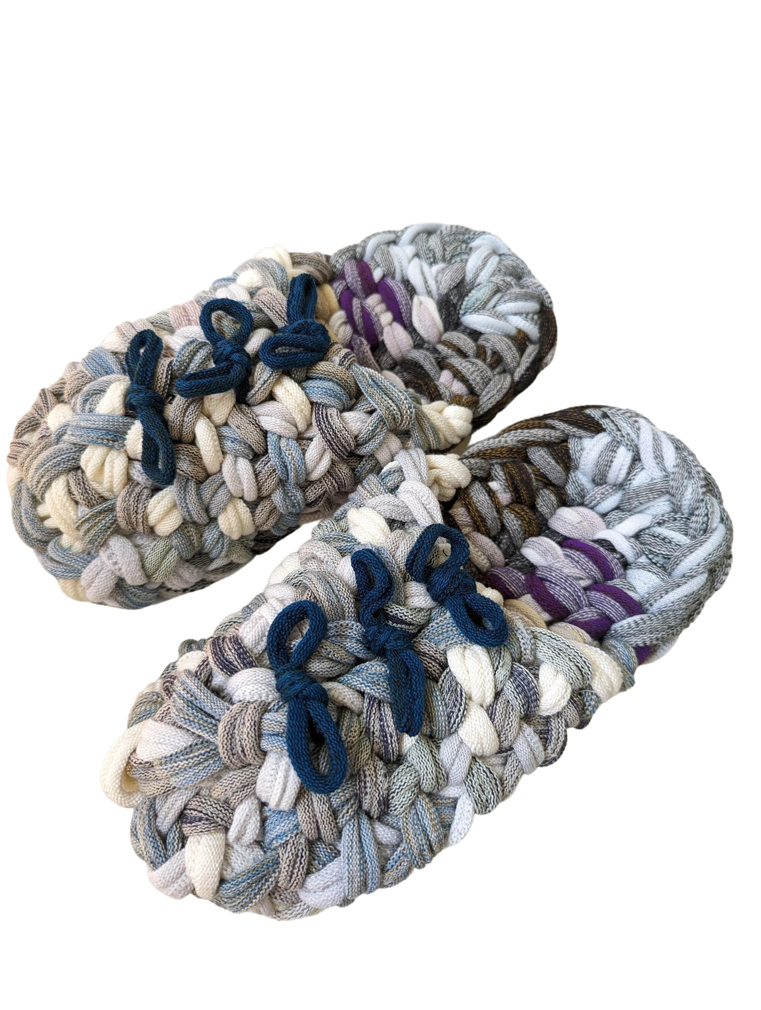 Large | Knit up-cycle slippers 2023-L18 [Large]