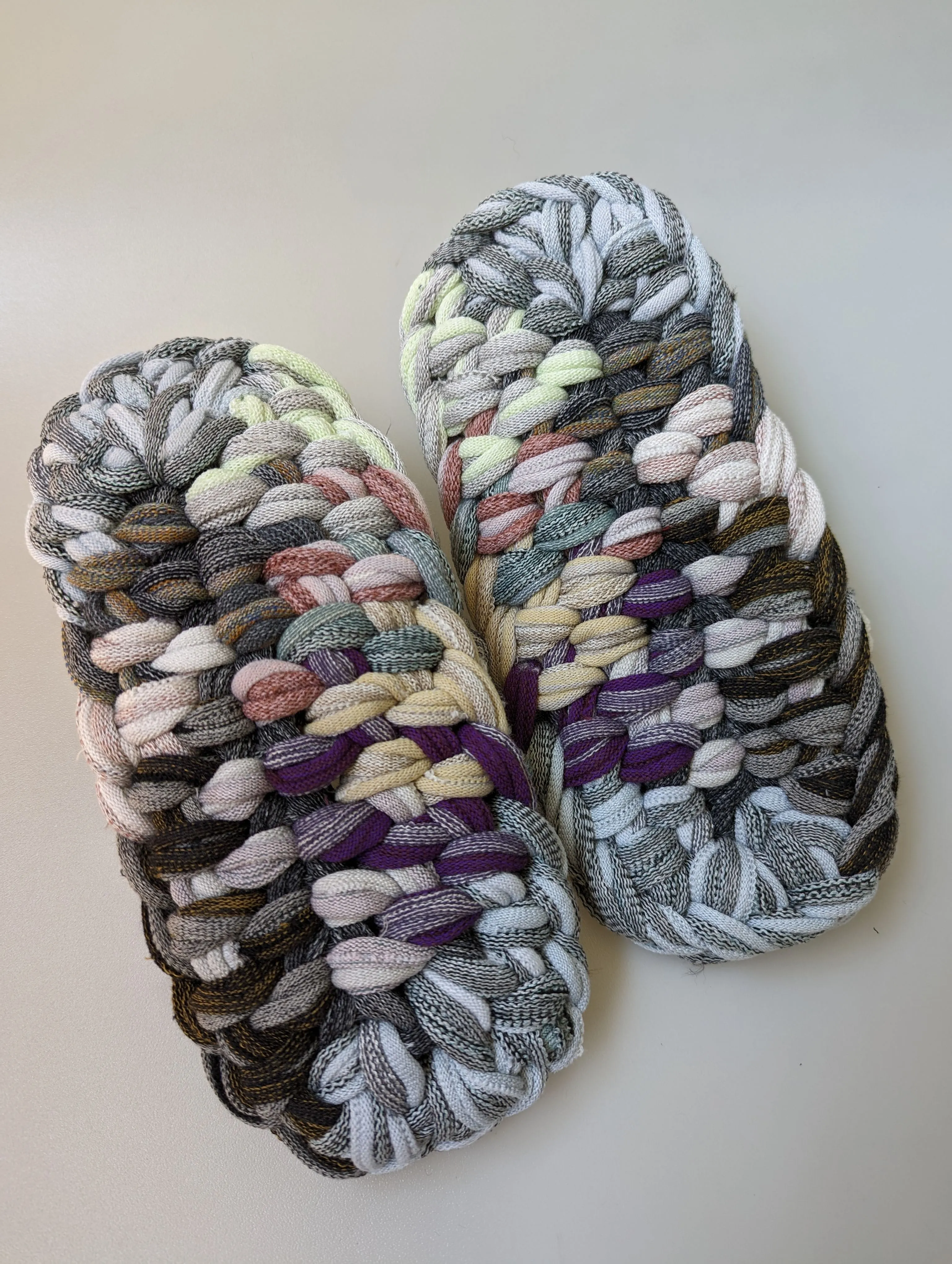 Large | Knit up-cycle slippers 2023-L18 [Large]