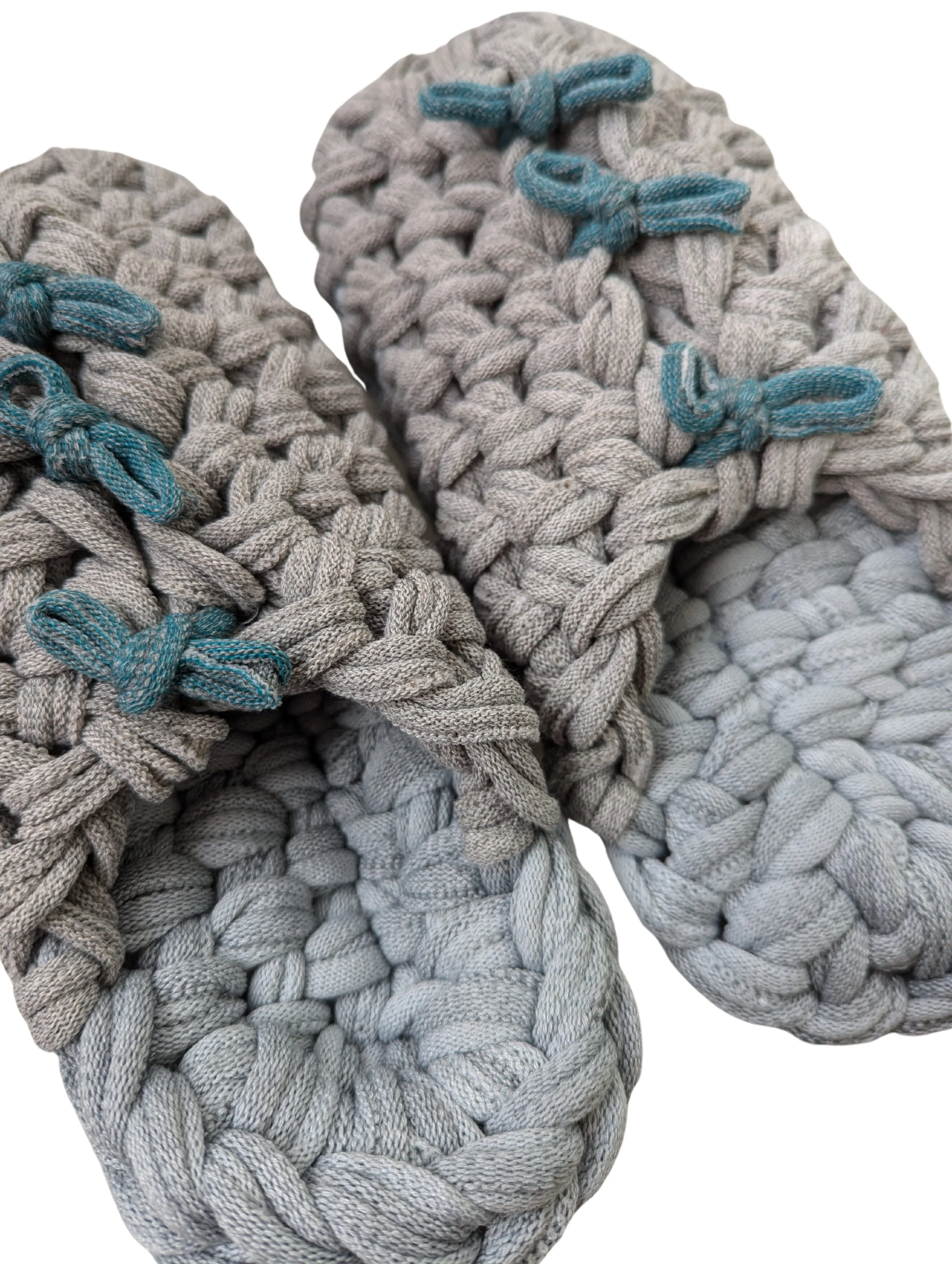 Large | Knit up-cycle slippers 2024-L121 [Large]