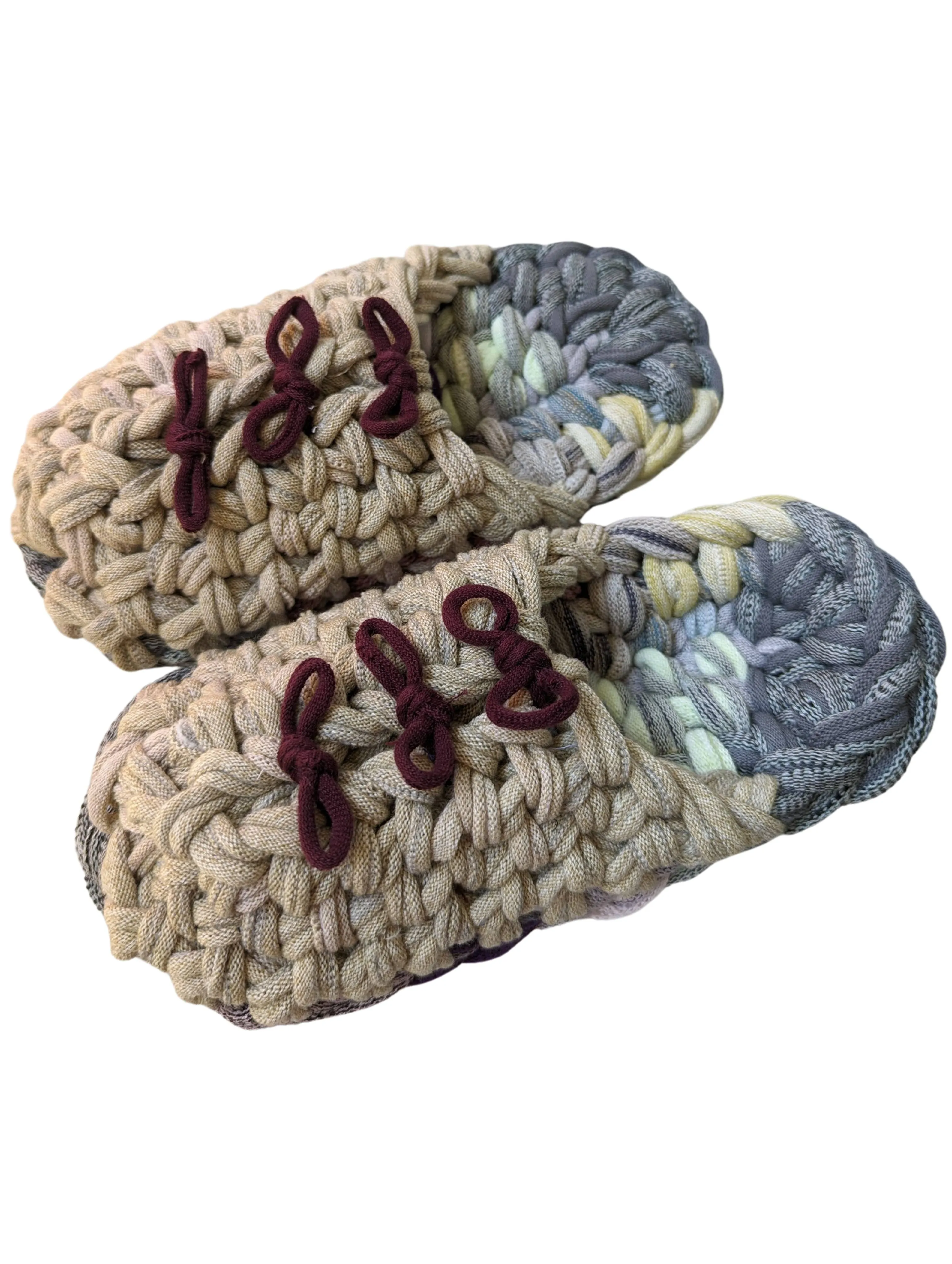 Large | Knit up-cycle slippers 2024-L64 [Large]