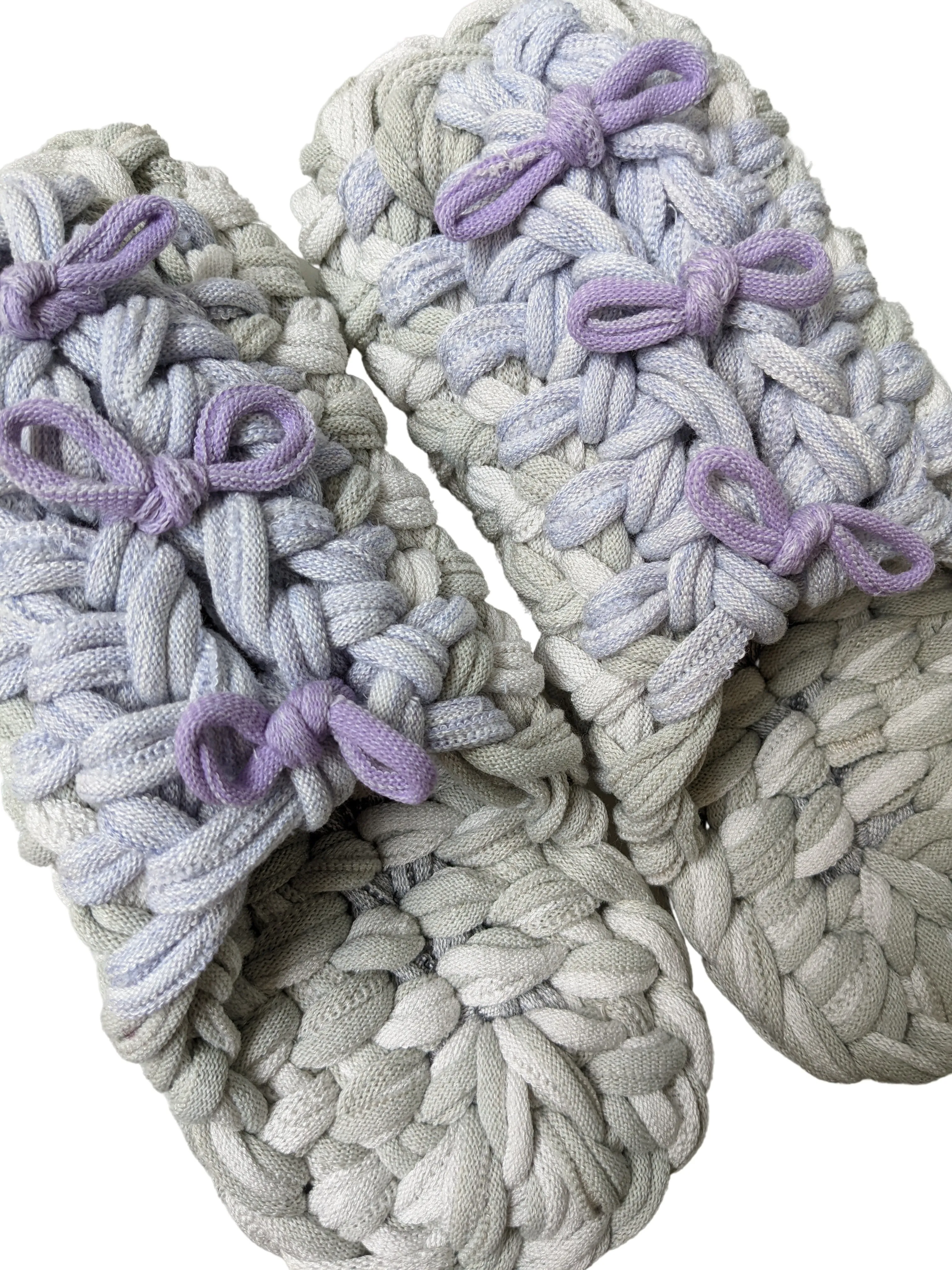 Large | Knit upcycle slippers 2022-L75 [Large]