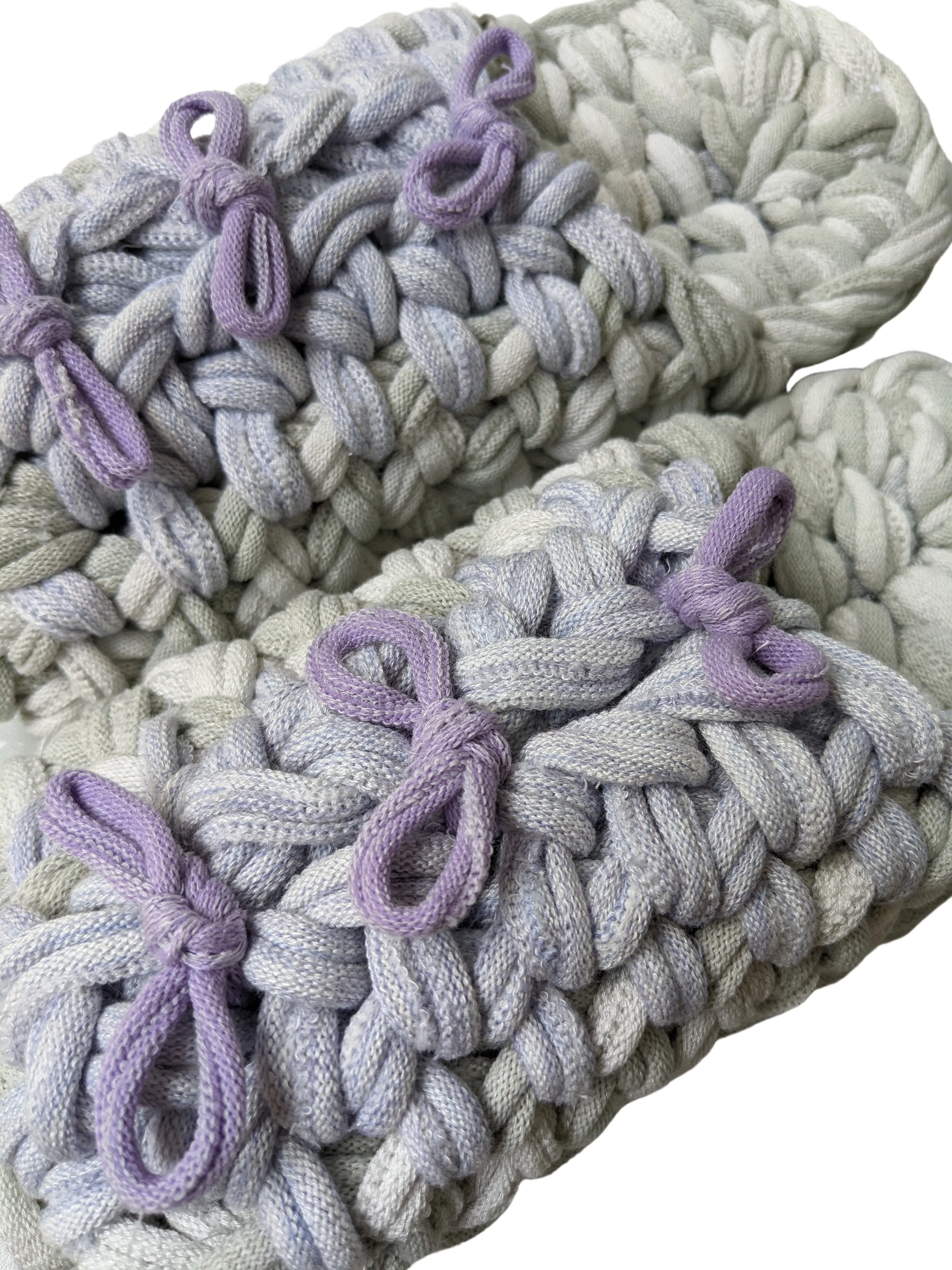 Large | Knit upcycle slippers 2022-L75 [Large]