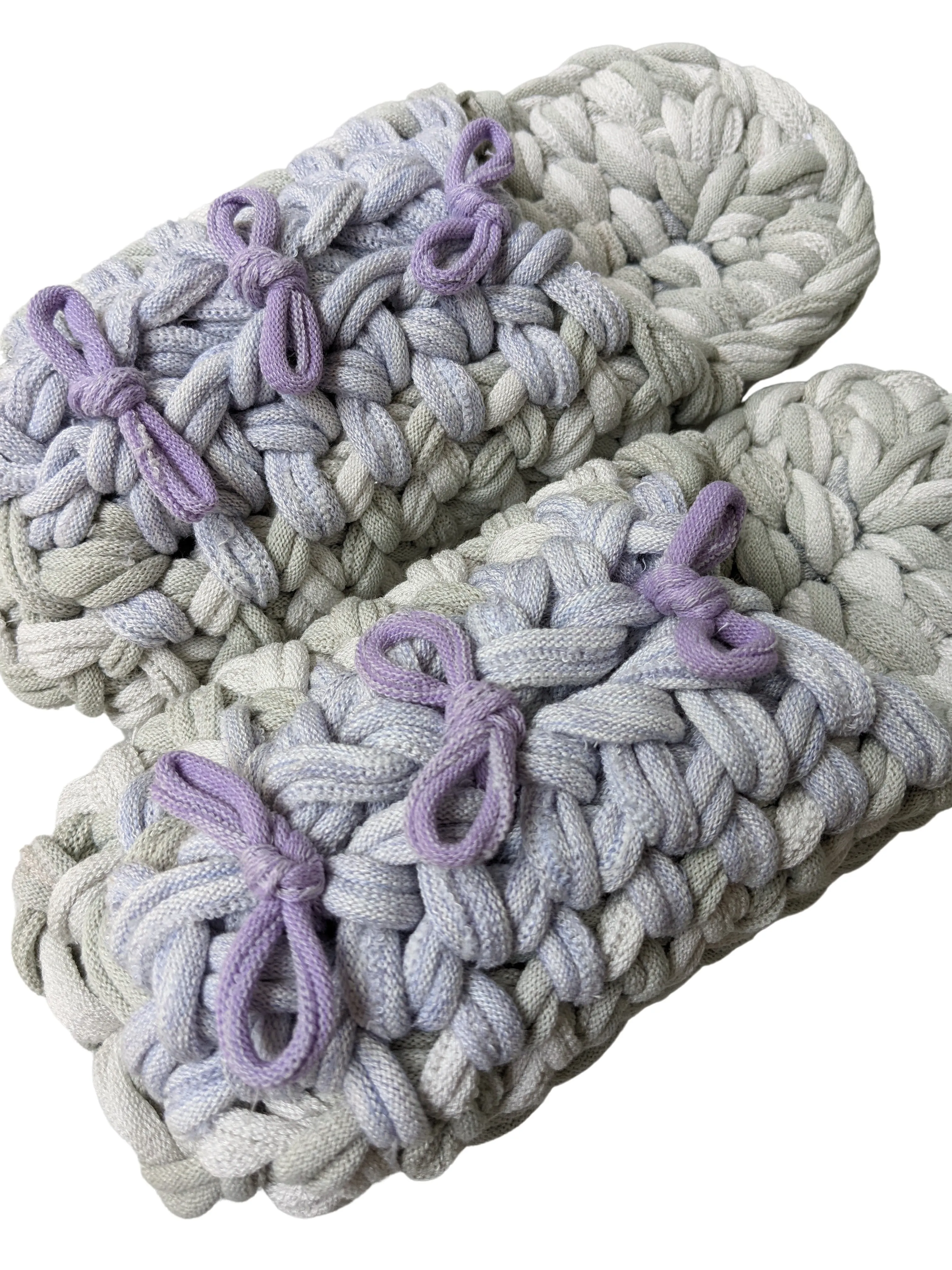 Large | Knit upcycle slippers 2022-L75 [Large]