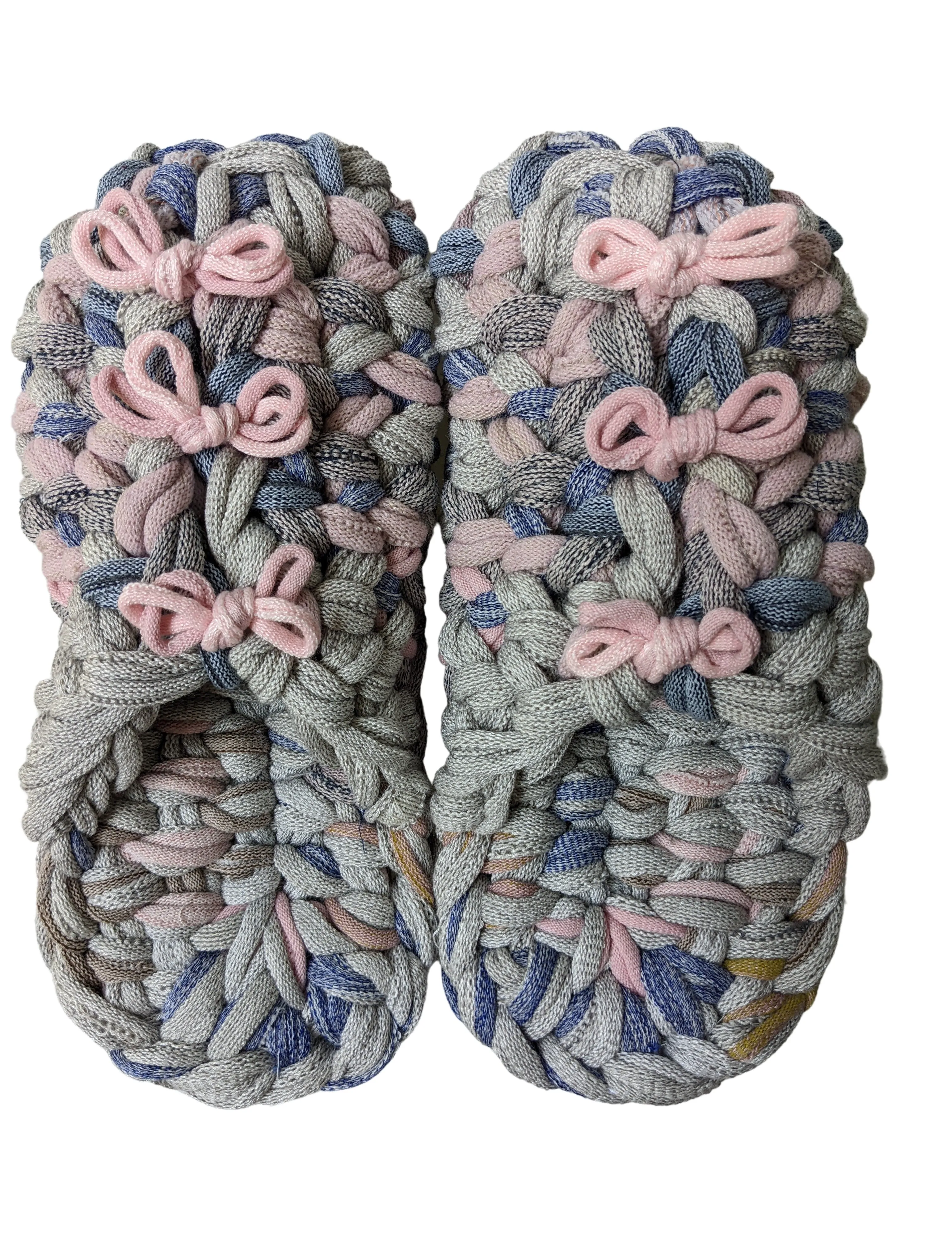 Large | Knit upcycle slippers 2022-L76 [Large]