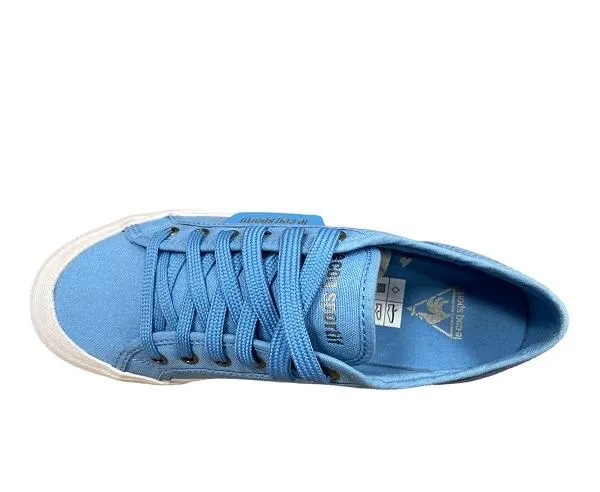 Le Coq Sportif scarpa sneakers in tela da uomo Deauville Plus 1411202 blu persiano