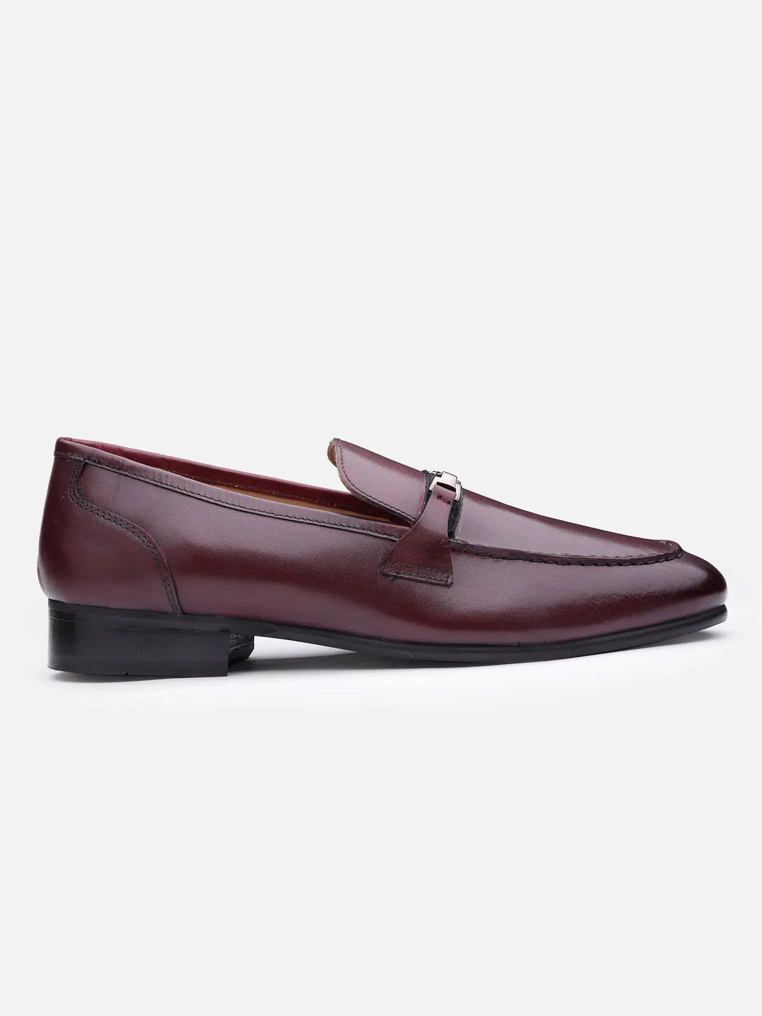 Leather Bugundy Formal Loafers