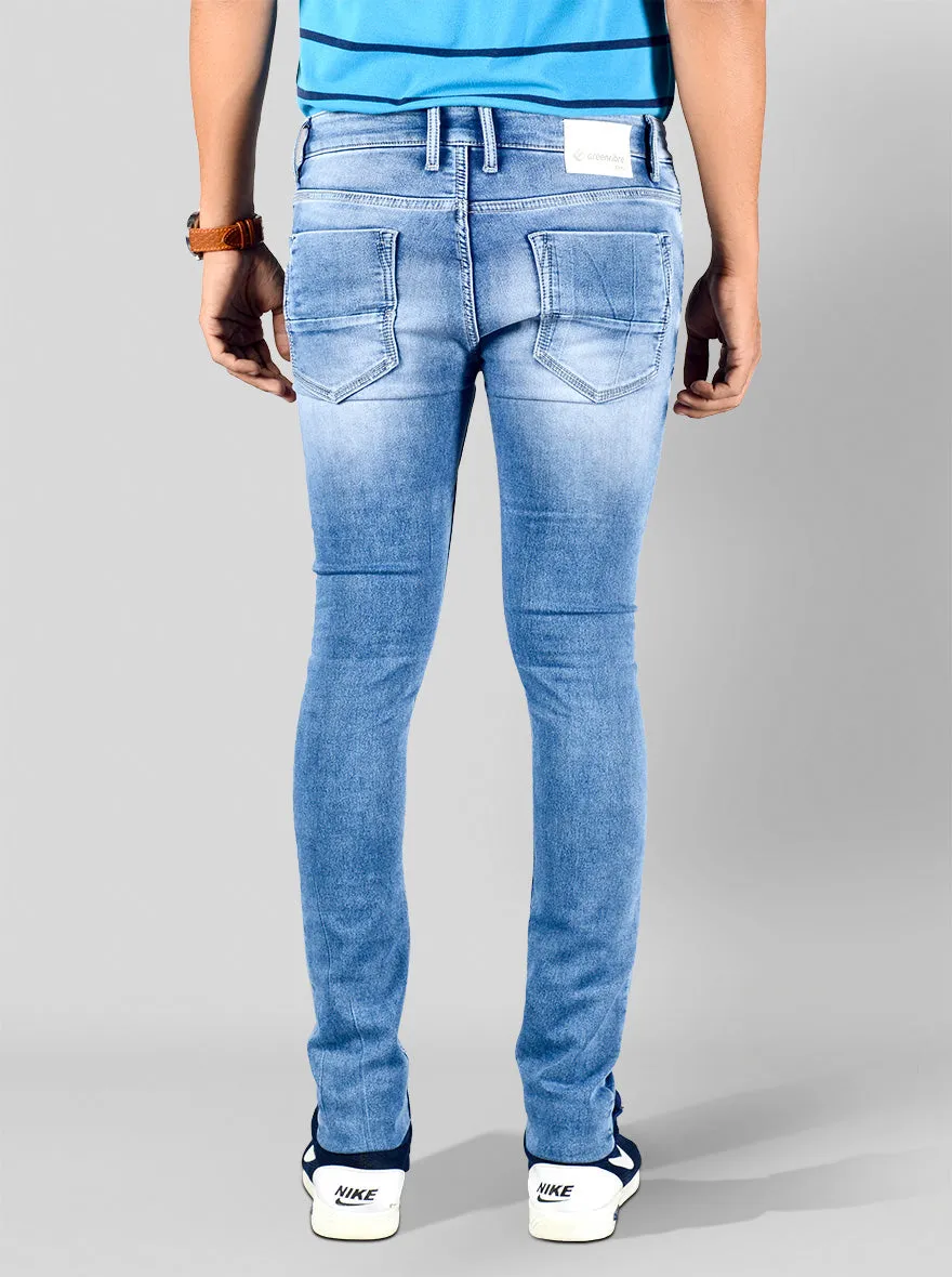 Light Blue Slim Fit Jeans | Greenfibre