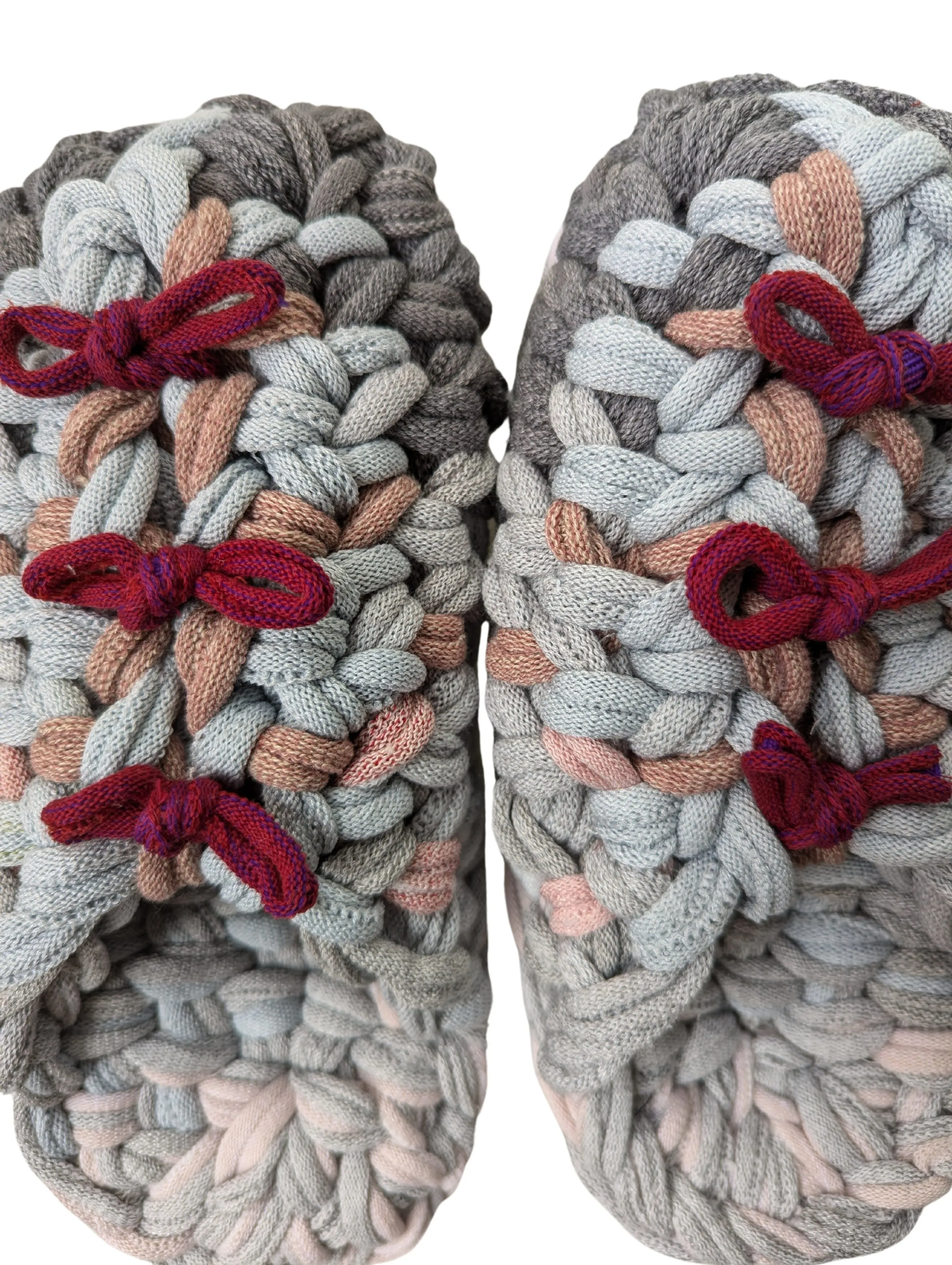 Medium | Knit up-cycle slippers 2024-M105 [Medium]