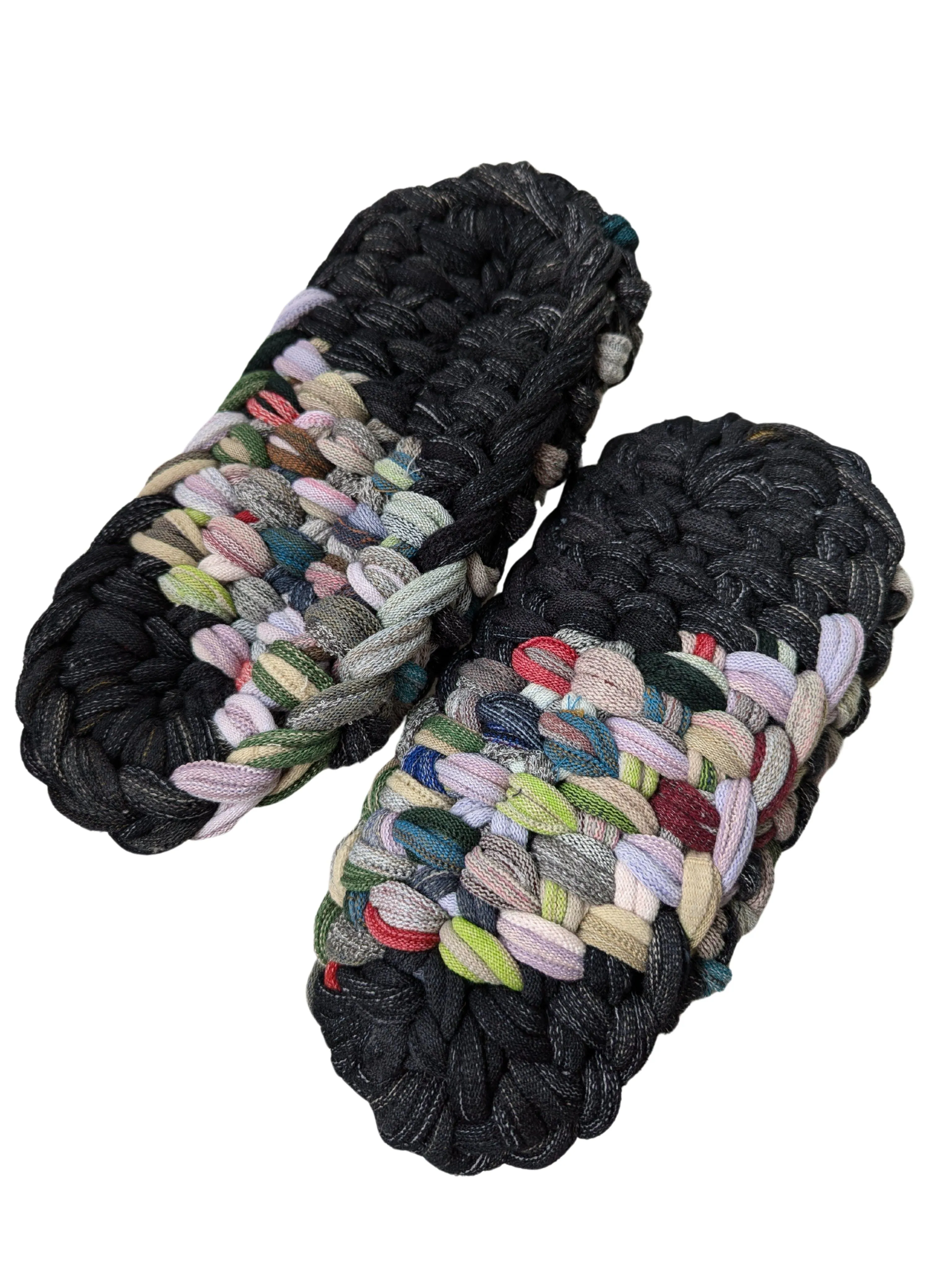 Medium | Knit up-cycle slippers 2024-M116 [Medium]