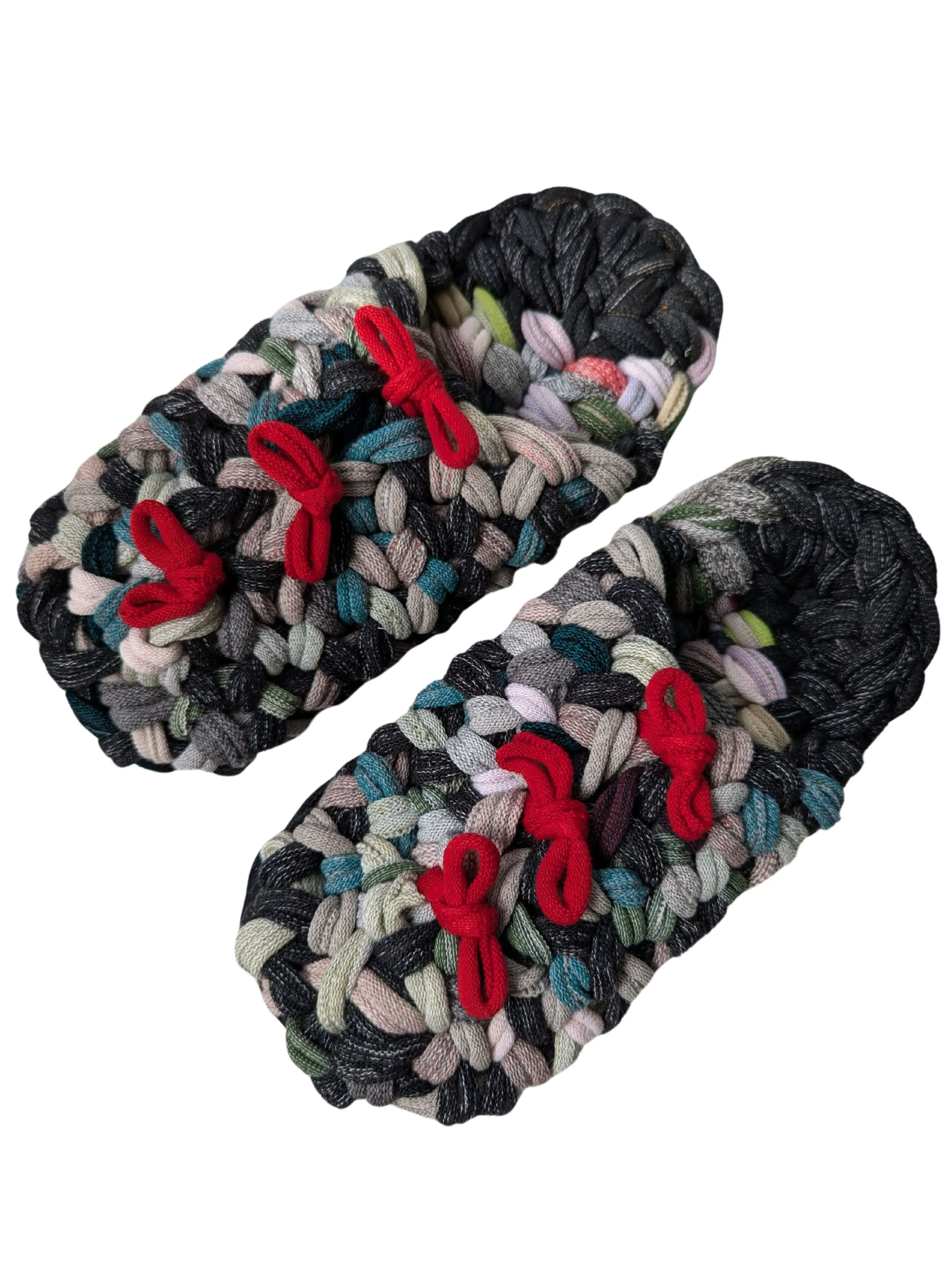 Medium | Knit up-cycle slippers 2024-M116 [Medium]