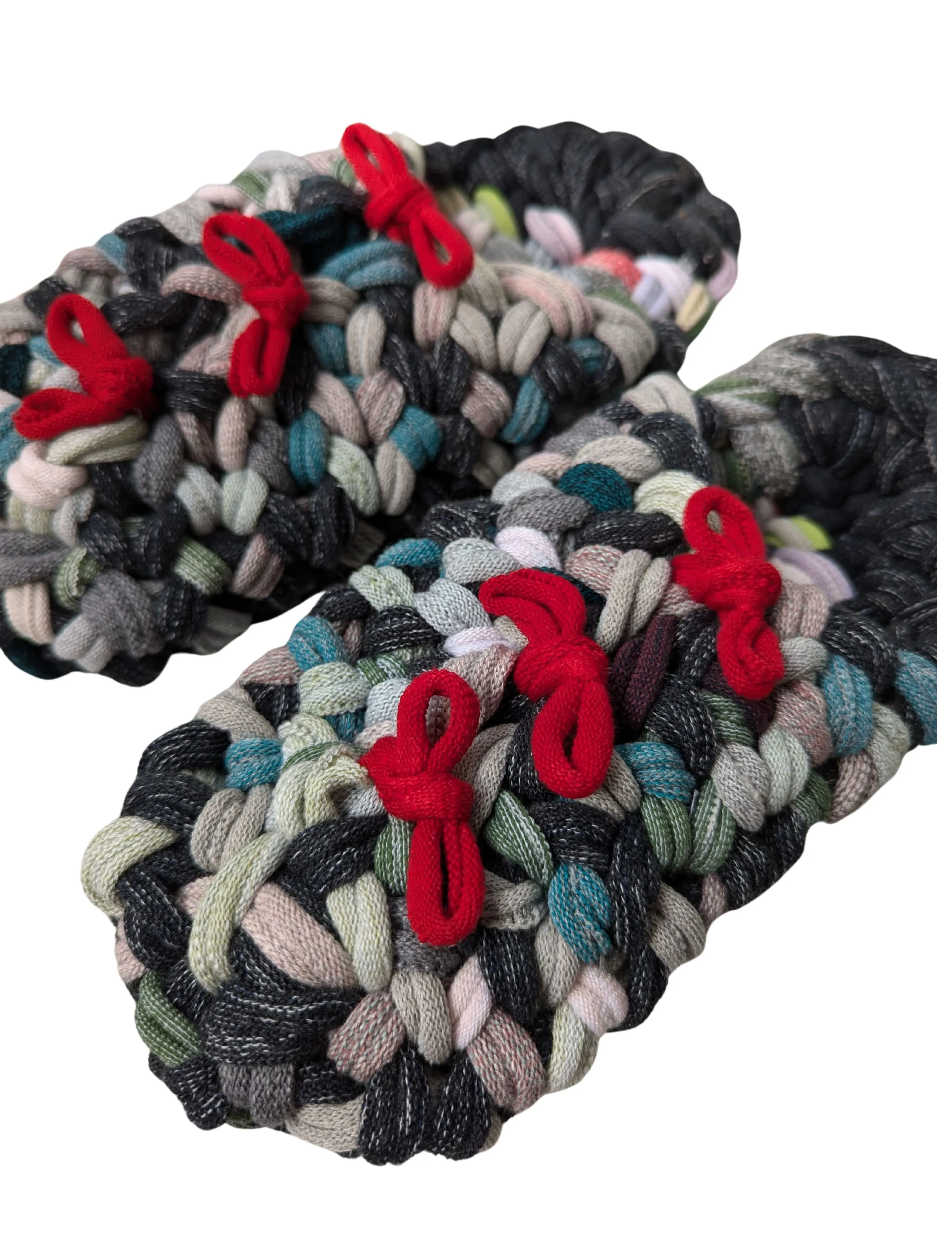 Medium | Knit up-cycle slippers 2024-M116 [Medium]