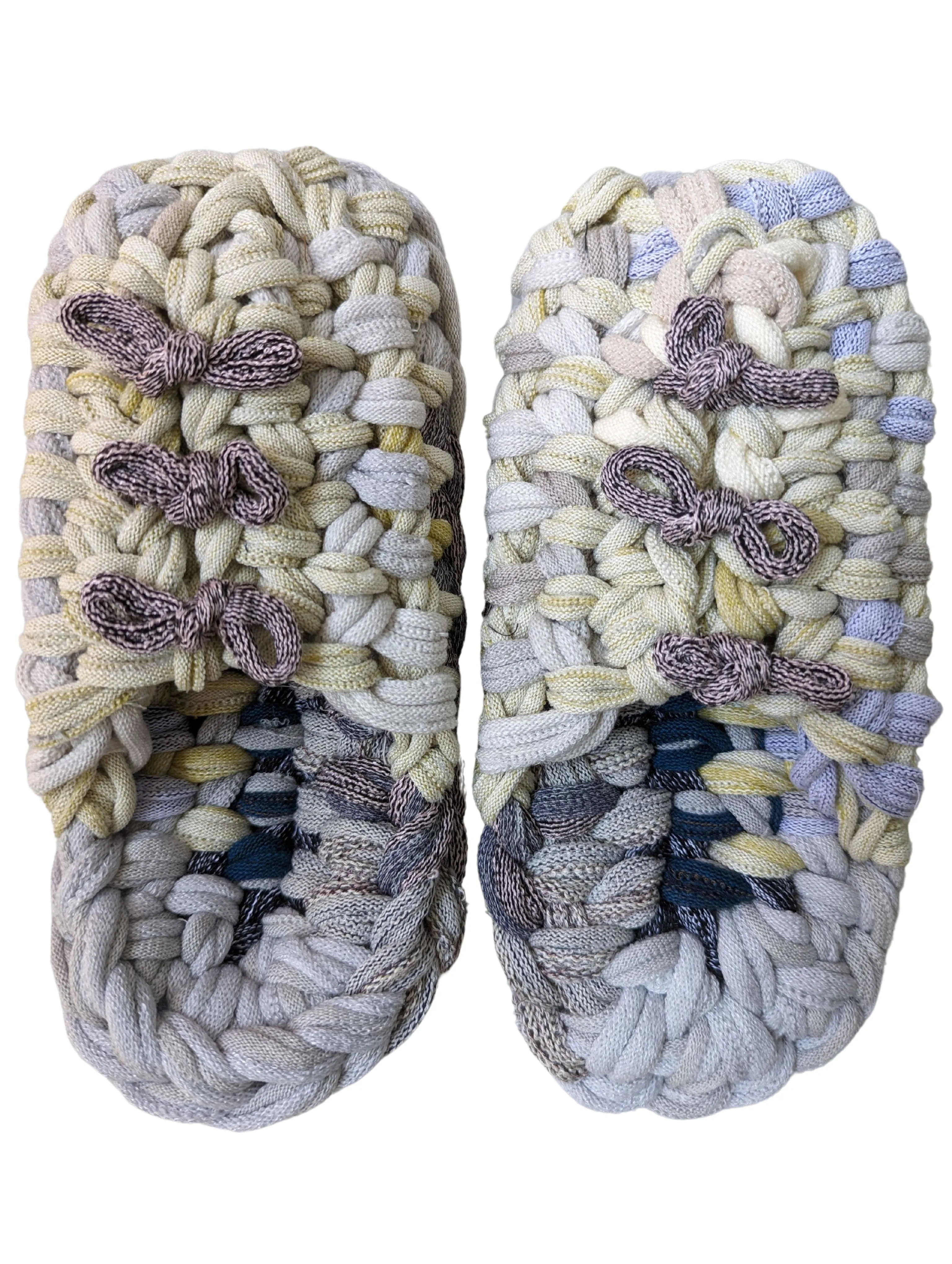 Medium | Knit up-cycle slippers 2024-M52 [Medium]