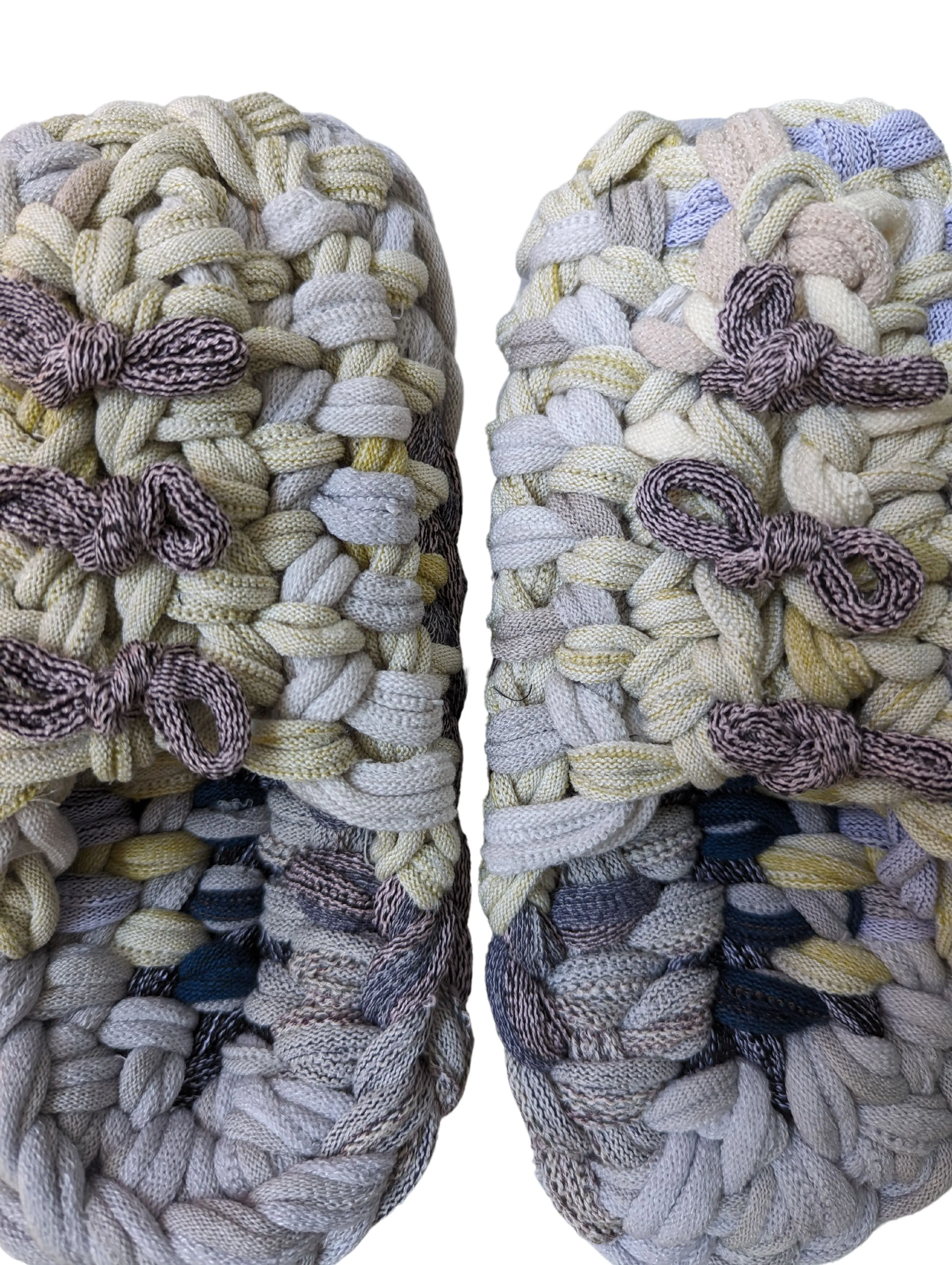 Medium | Knit up-cycle slippers 2024-M52 [Medium]