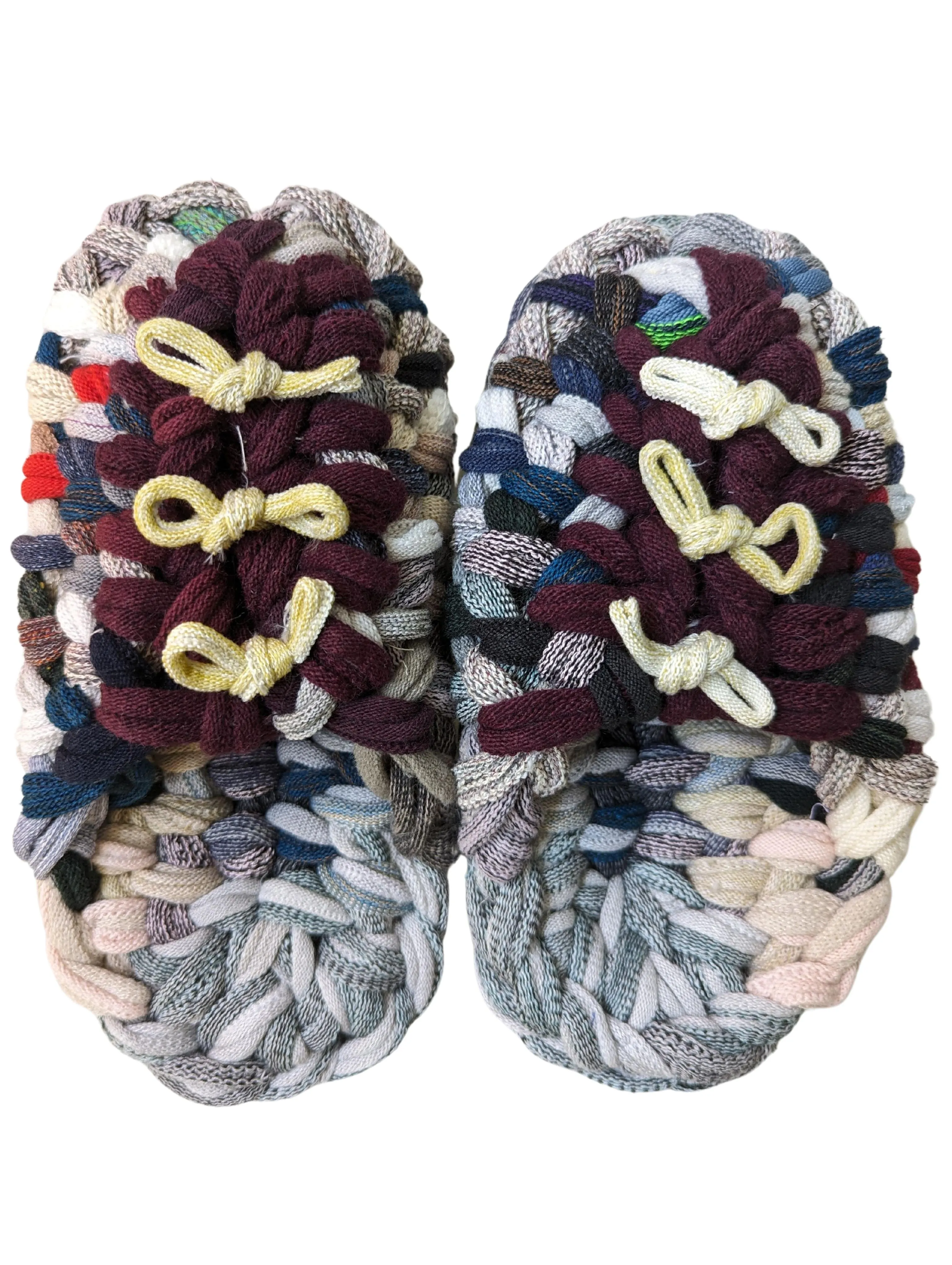 Medium | Knit up-cycle slippers 2024-M56 [Medium]