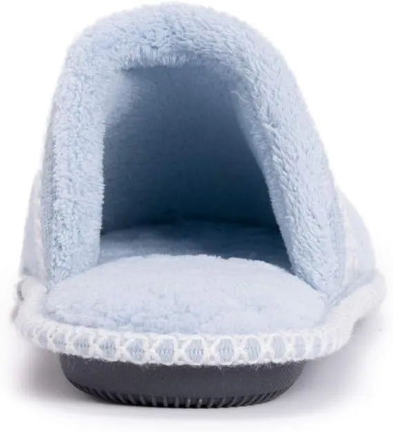 Muk Luks Women's Cathy Micro Chenille Slipper - Freesia Blue