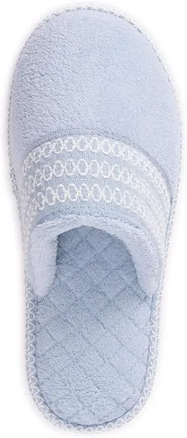 Muk Luks Women's Cathy Micro Chenille Slipper - Freesia Blue