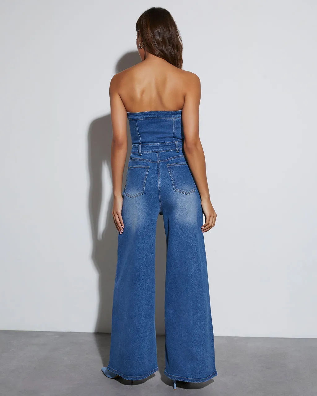 Nanori Strapless Denim Jumpsuit