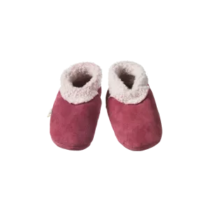 NATURE BABY - LAMBSKIN BOOTIES: RHUBARB