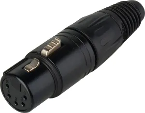 Neutrik NC5FX-B 5-Pin XLR-F Cable Jack with Black Shell/Gold Contacts