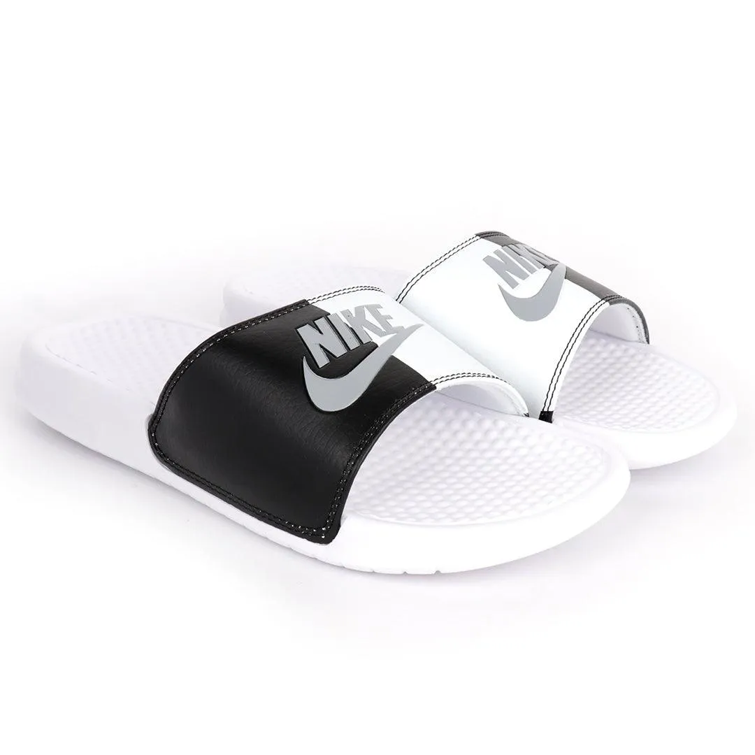 NK Benasi JDI Black and White Sole Men's Slide