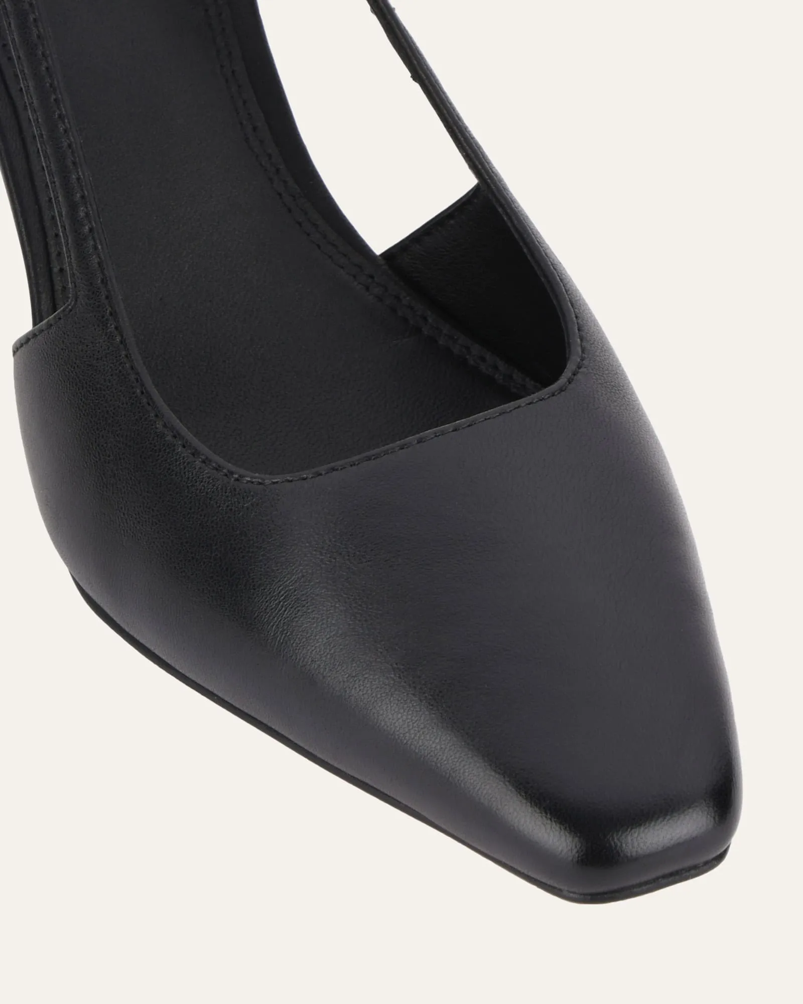 ORLA MID HEELS BLACK LEATHER