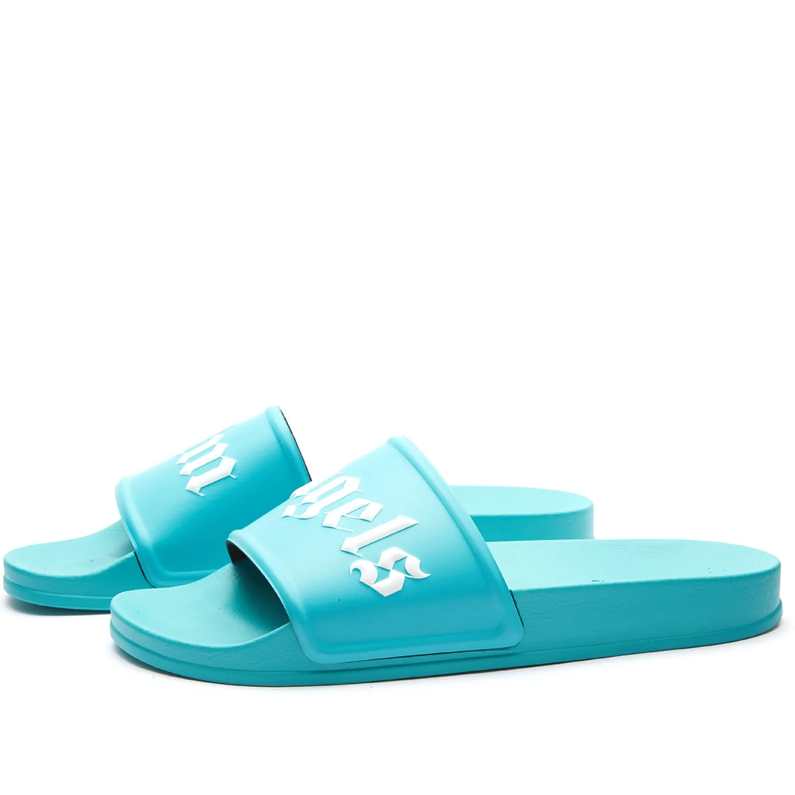 Palm Angels Blue Logo Sliders