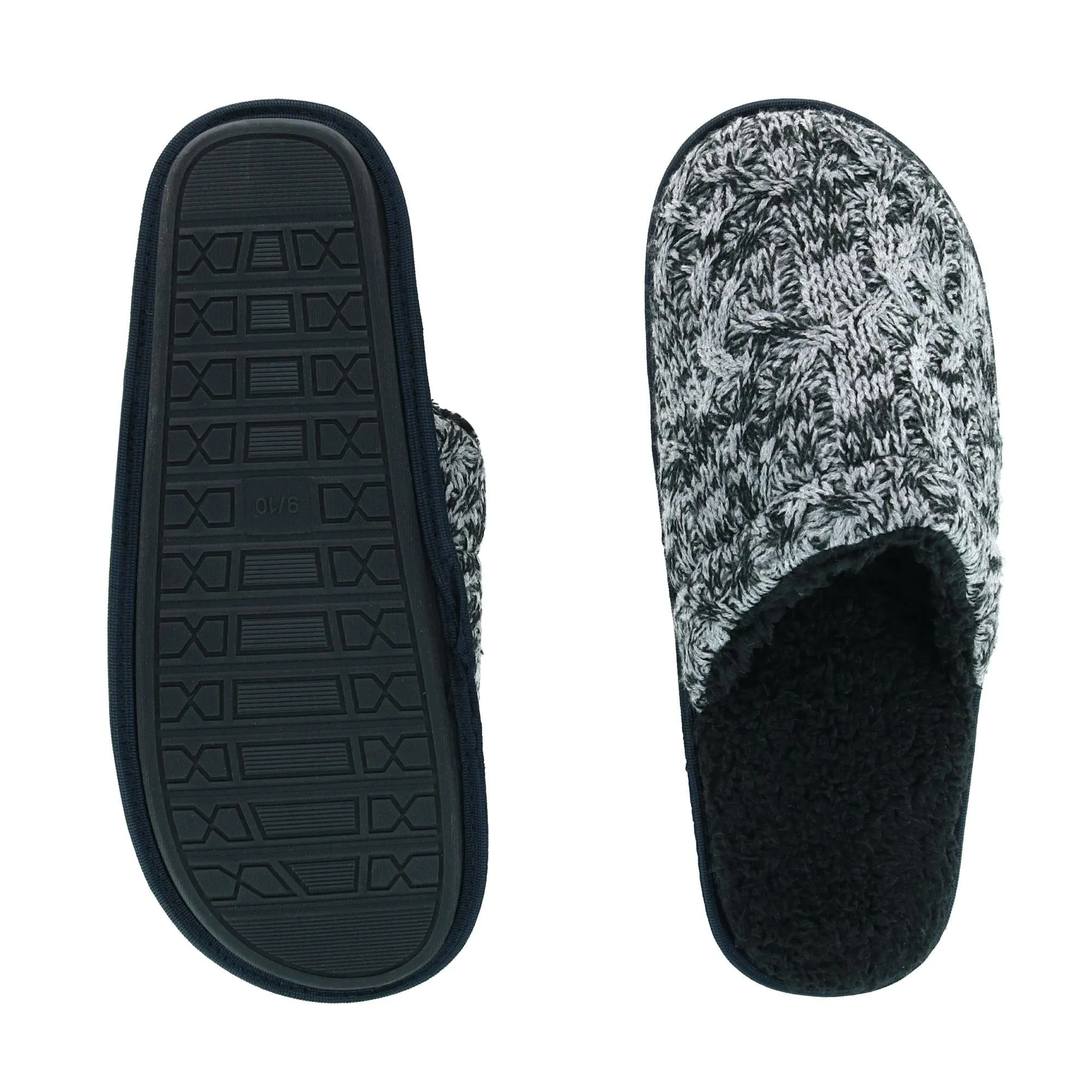 Polar Extreme Men's Knit Sherpa Lined Slippers