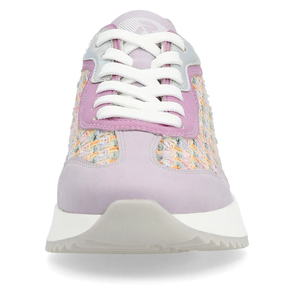 Rieker W130090 Woven Womens Pink Multi Trainer