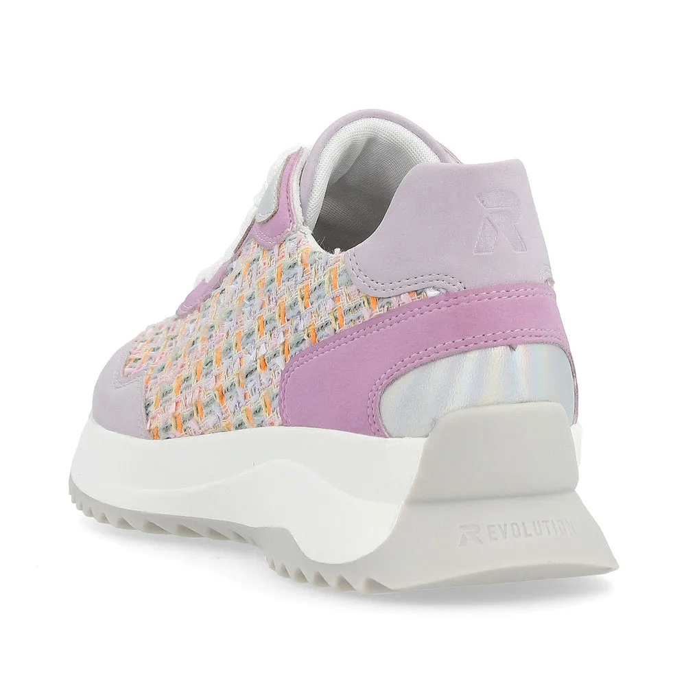 Rieker W130090 Woven Womens Pink Multi Trainer