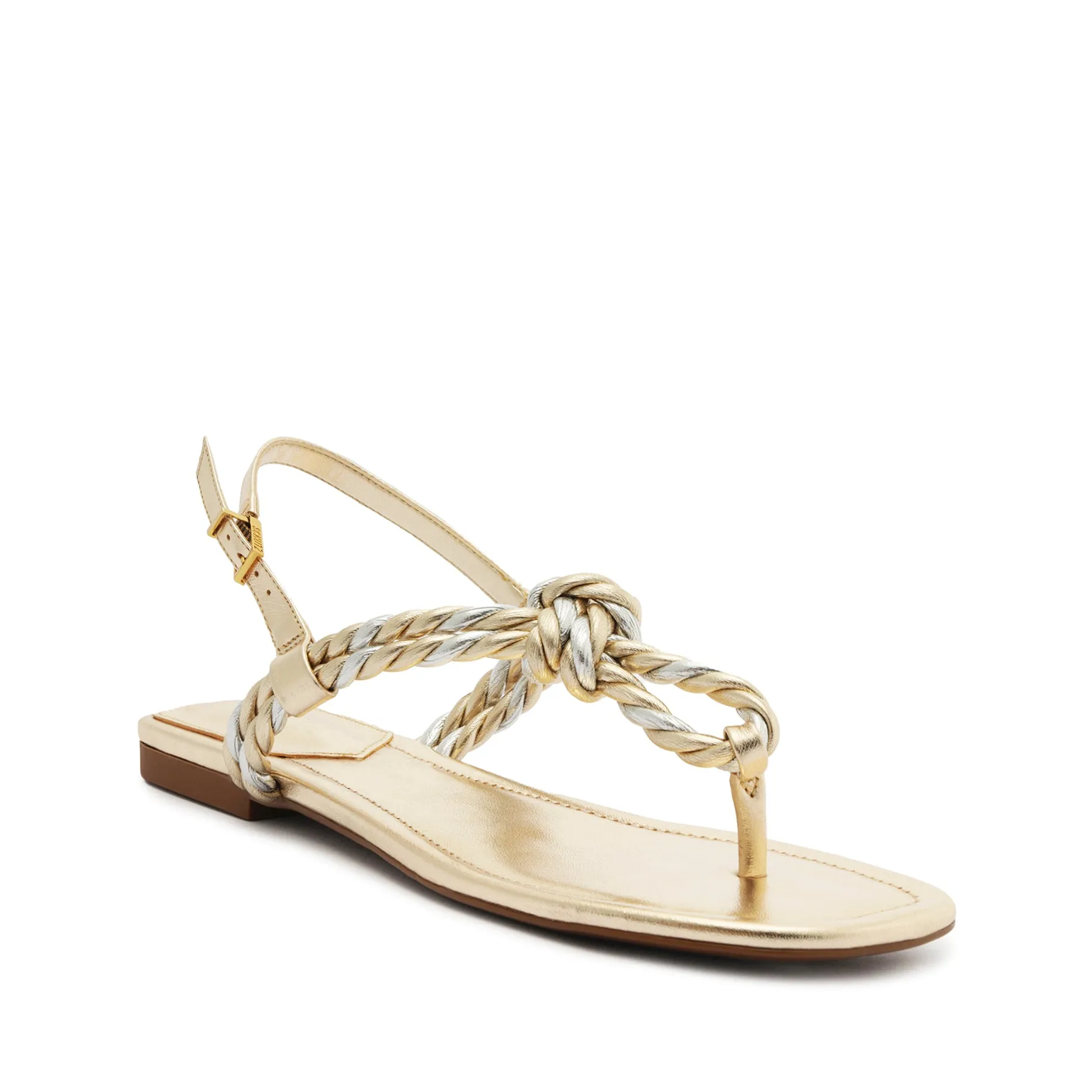 Sage Metallic Flat Sandal