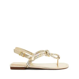 Sage Metallic Flat Sandal