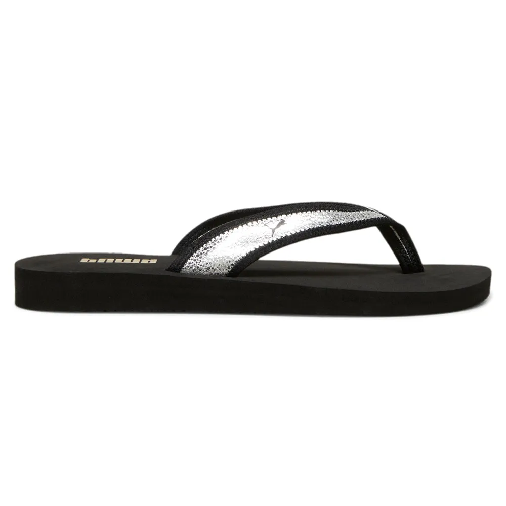 Sandy Metallic Shine Flip Flops