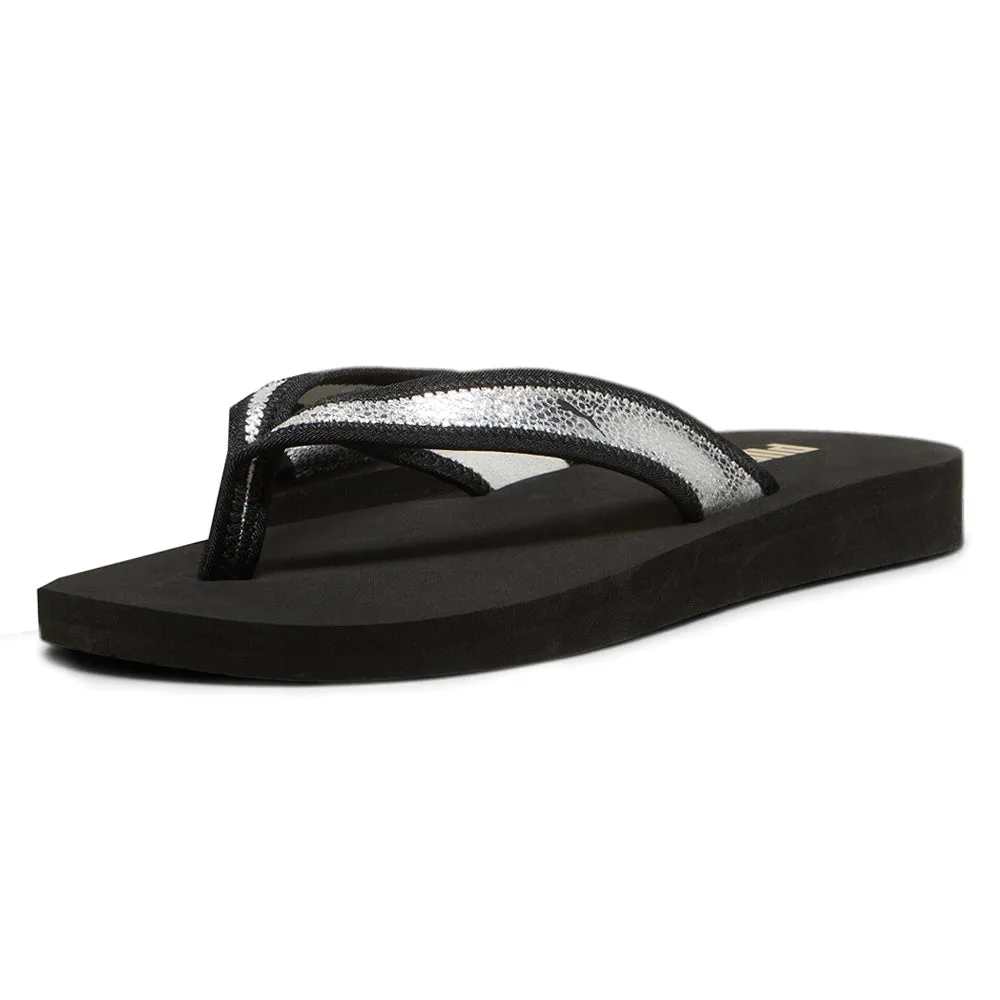 Sandy Metallic Shine Flip Flops