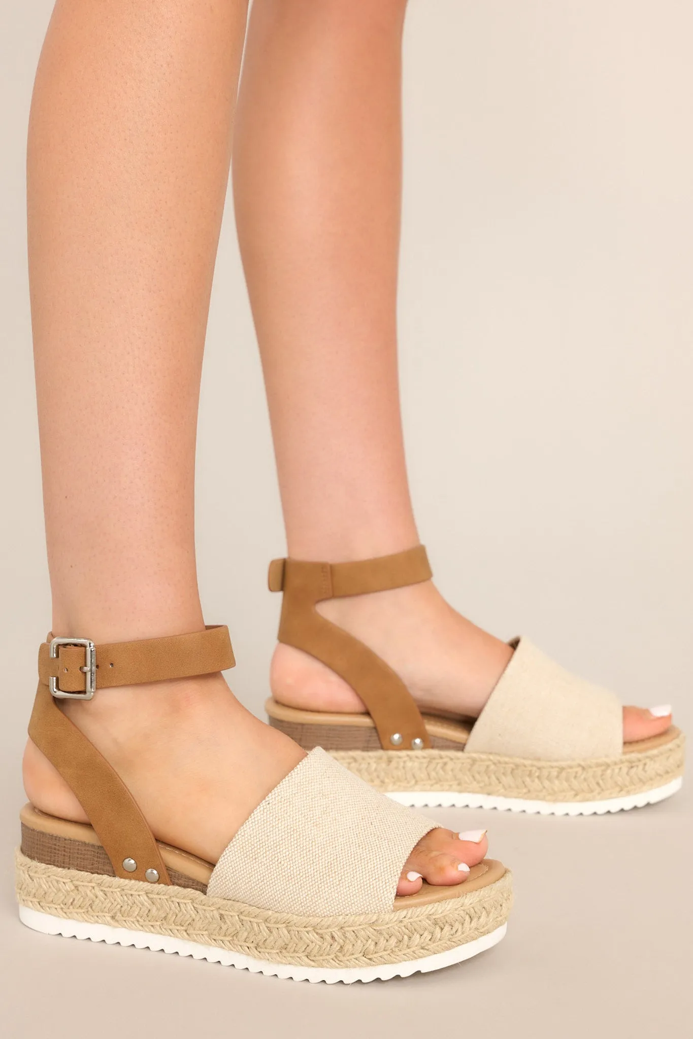 Sandy Steps Sandstone Platform Espadrille Sandals