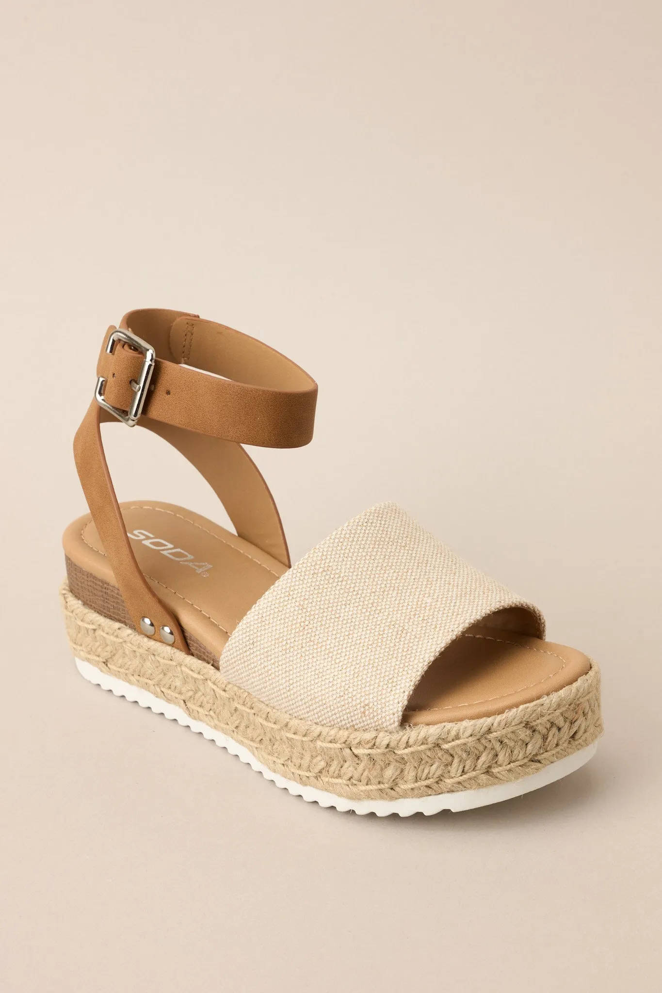 Sandy Steps Sandstone Platform Espadrille Sandals