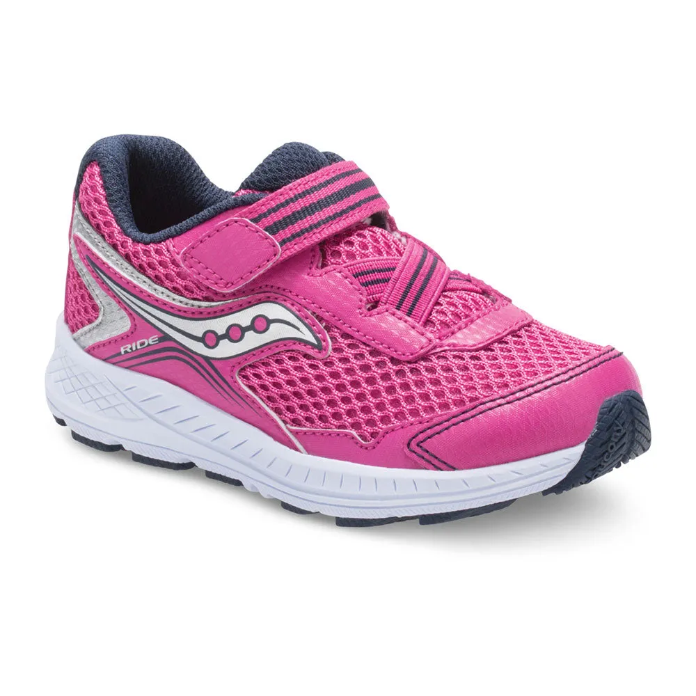 Saucony Pink/Silver Ride 10 Jr A/C Toddler/Children's Sneaker