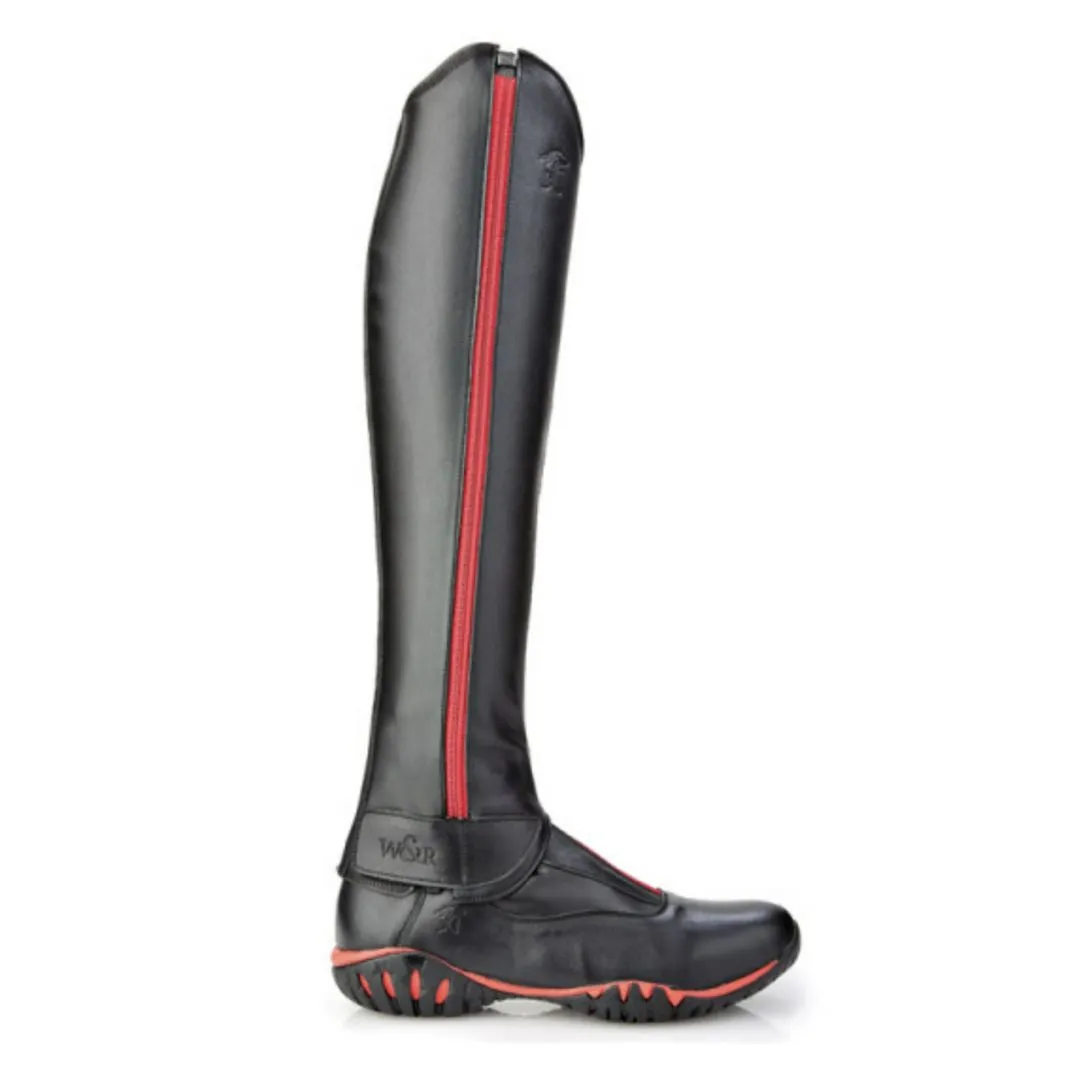 Sergio Grasso Flexy Half Chap - Black/Red