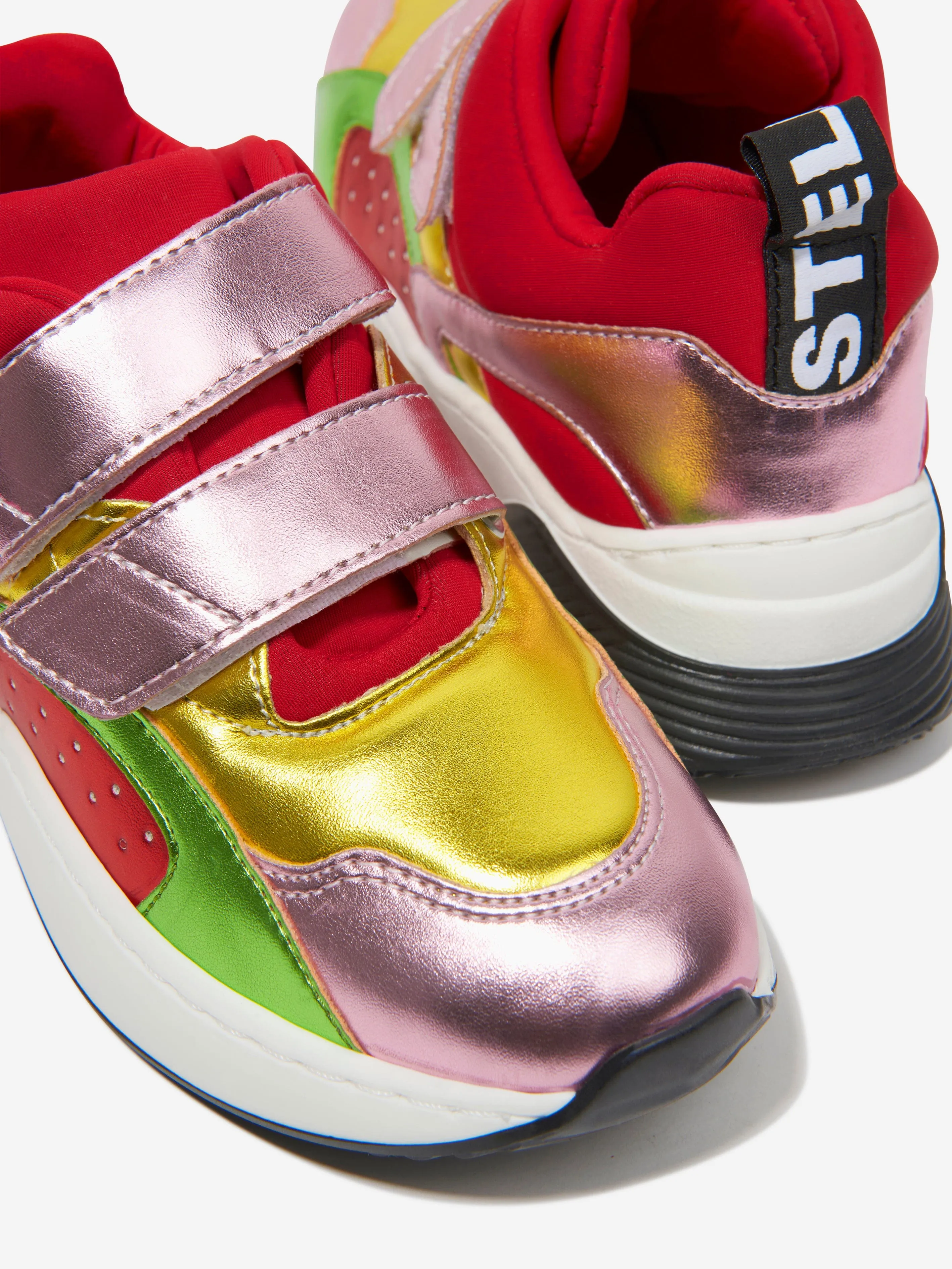 Stella McCartney Girls Metallic Velcro Trainers