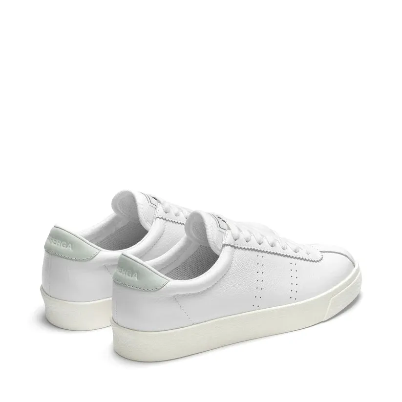 SUPERGA - 2843 CLUB S COMFORT LEATHER - WHITE-AZURE ICE-F AVORIO