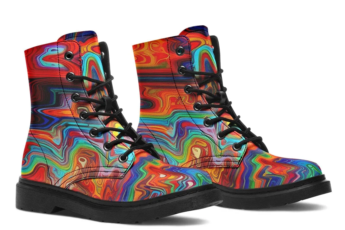 Swirling Vision Combat Boots