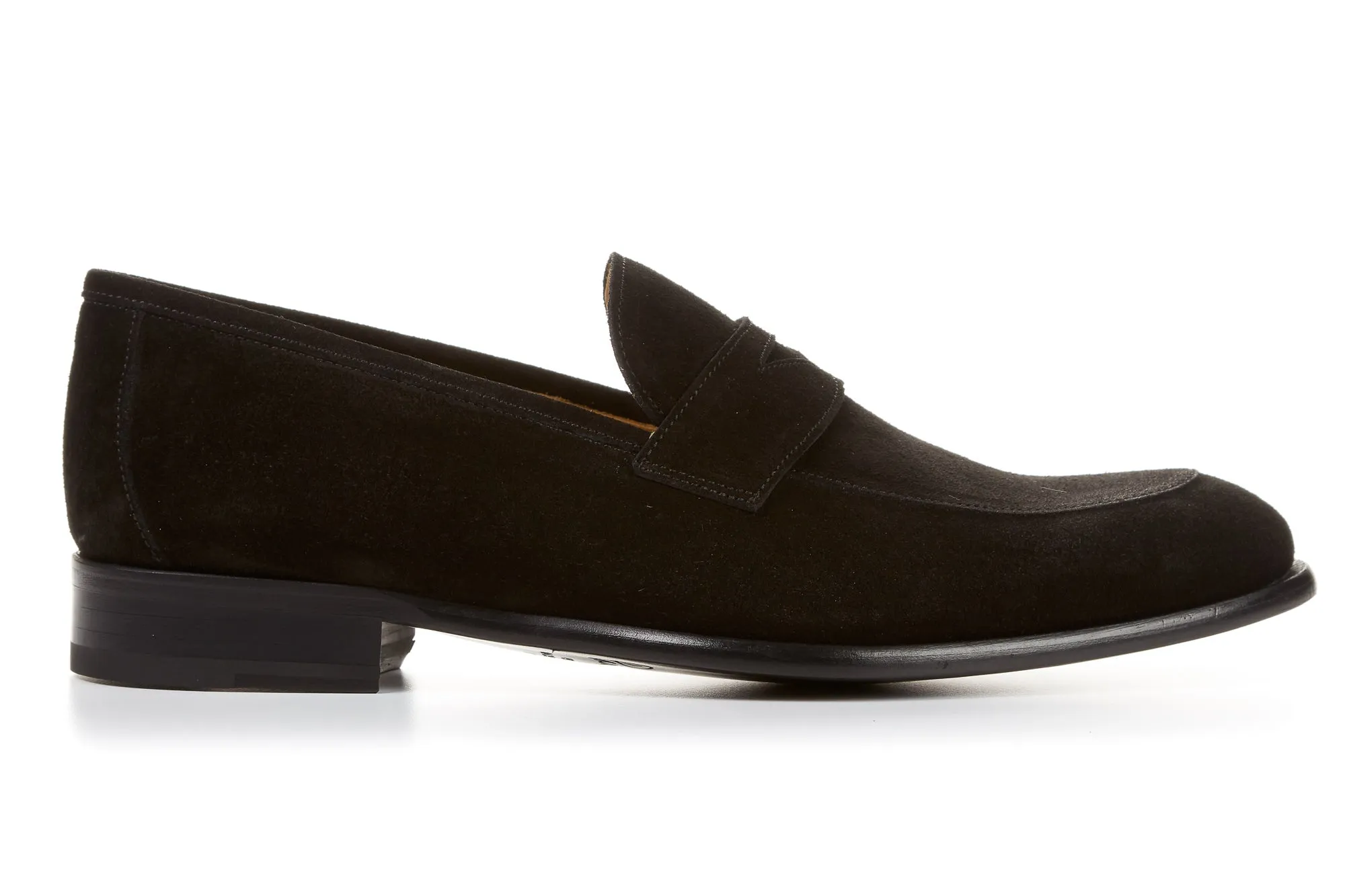 The Stewart Penny Loafer - Nero Suede