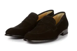 The Stewart Penny Loafer - Nero Suede