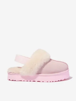 UGG Girls Suede Funkette Slippers in Pink