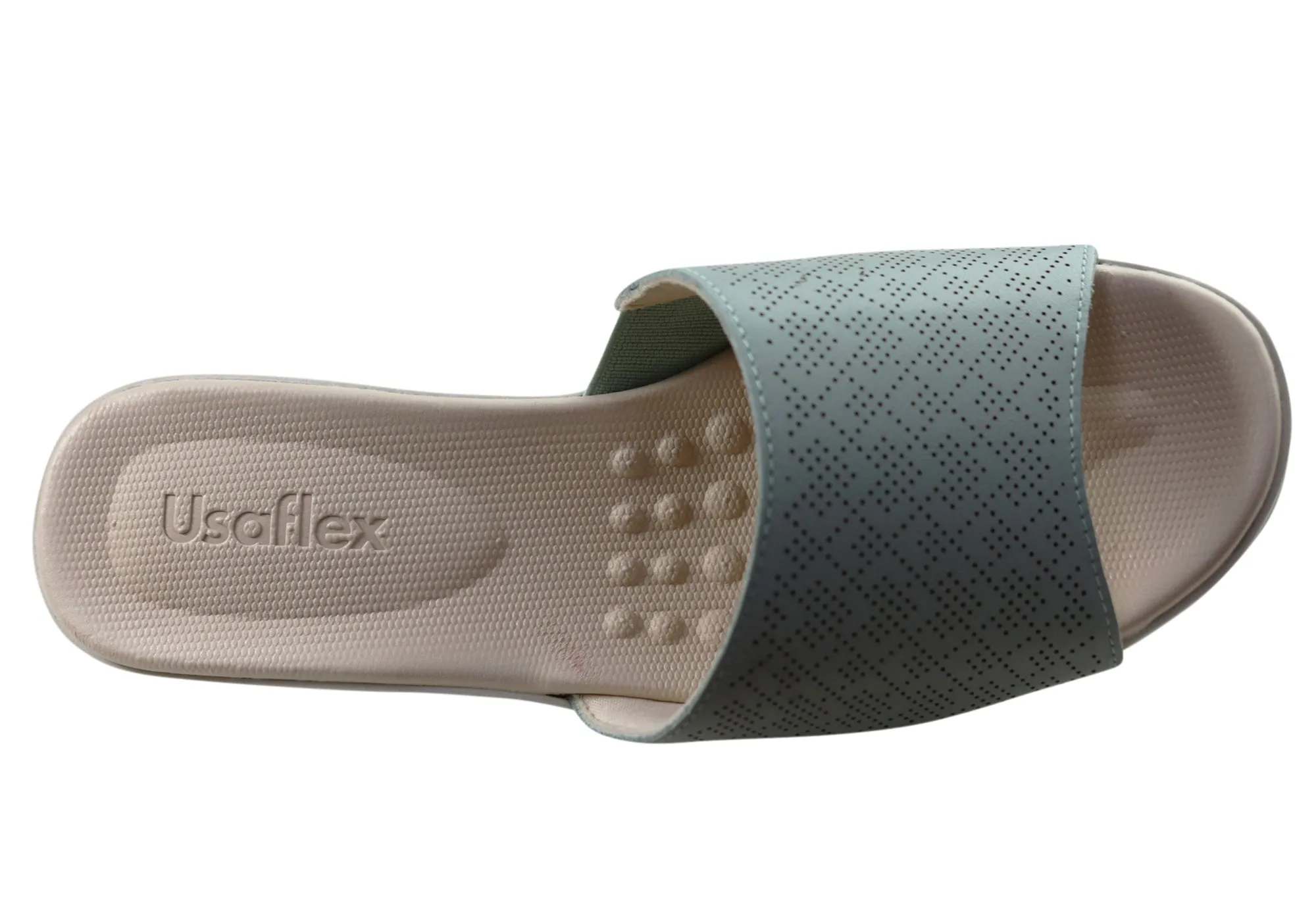 Usaflex Sunrise Womens Comfort Leather Slides  Made In Brazil