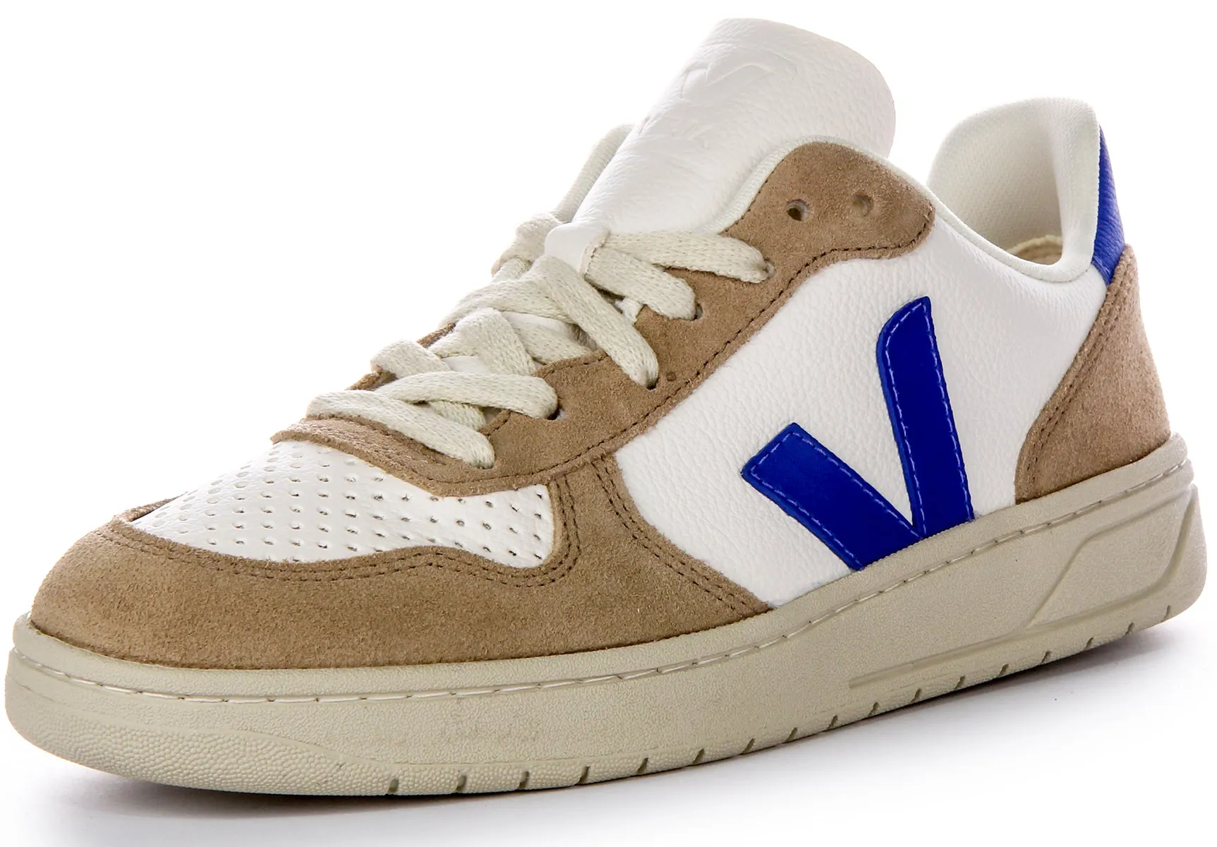 Veja V 10 Chromefree In White Navy For Men