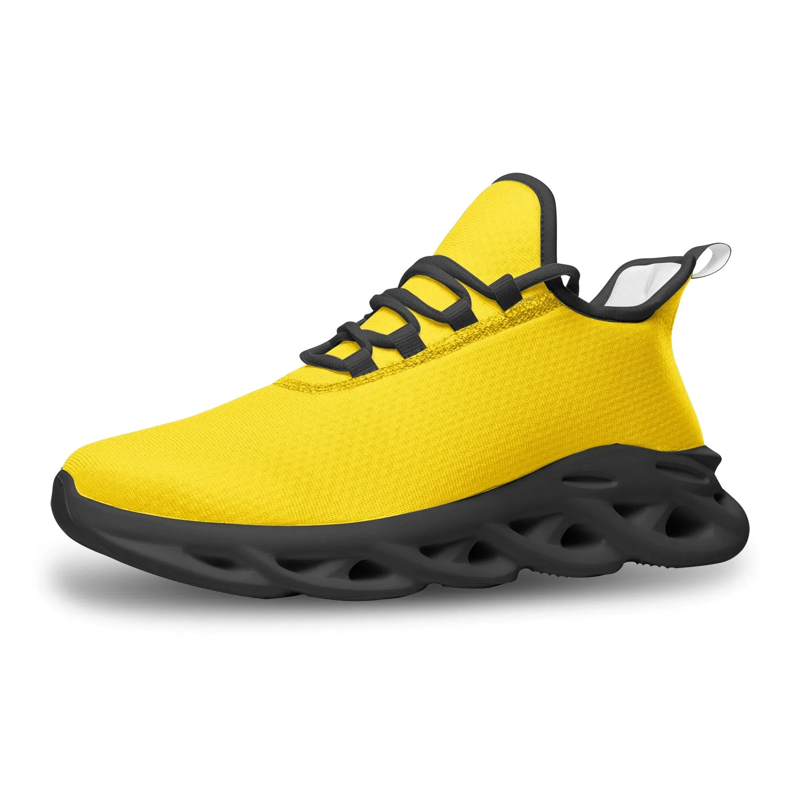 Yellow Cadmium Unisex Bounce Mesh Knit Sneakers